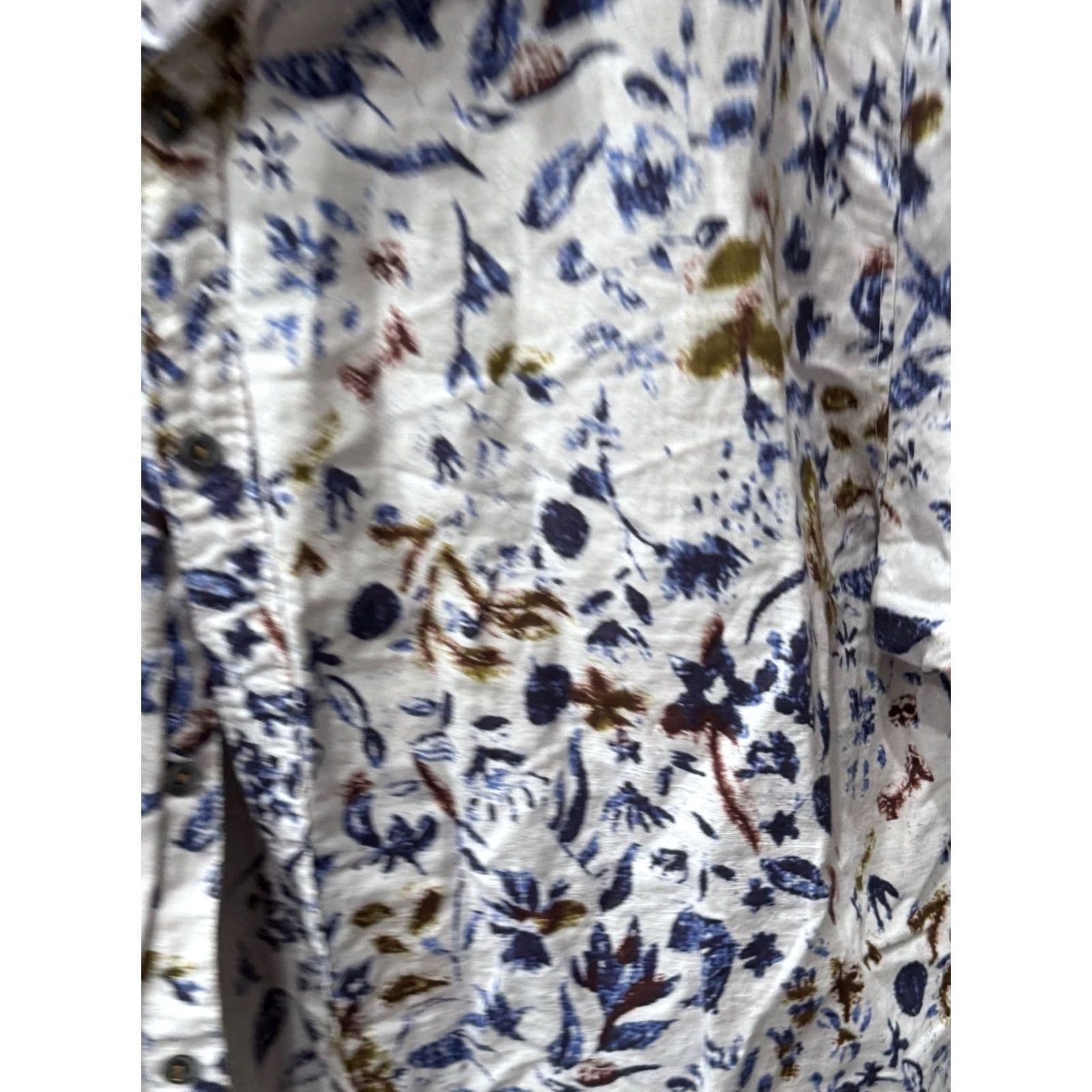 Carbon2Cobalt VINTAGE Carbon 2 Cobalt Linen Floral SHORT SLEEVE BUTTON UP SHIRT 2XL XXL Size US XXL / EU 58 / 5 - 4 Thumbnail