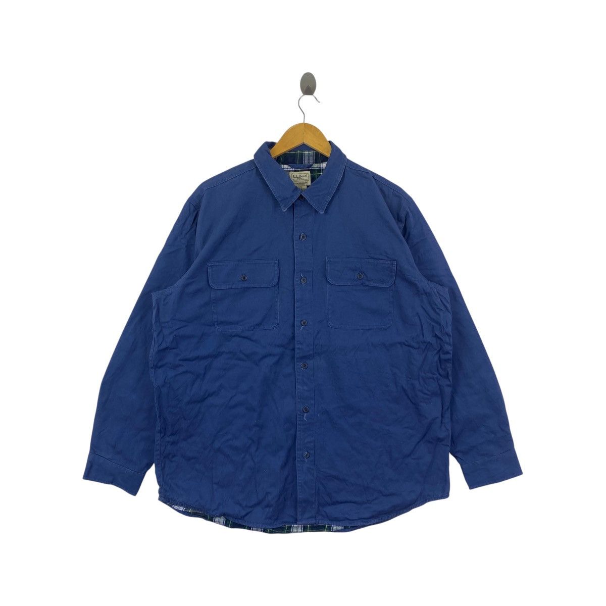 L.L. Bean Vintage L.L. BEAN Flannel Shirt Checkered Inside Mens Size US L / EU 52-54 / 3 - 1 Thumbnail
