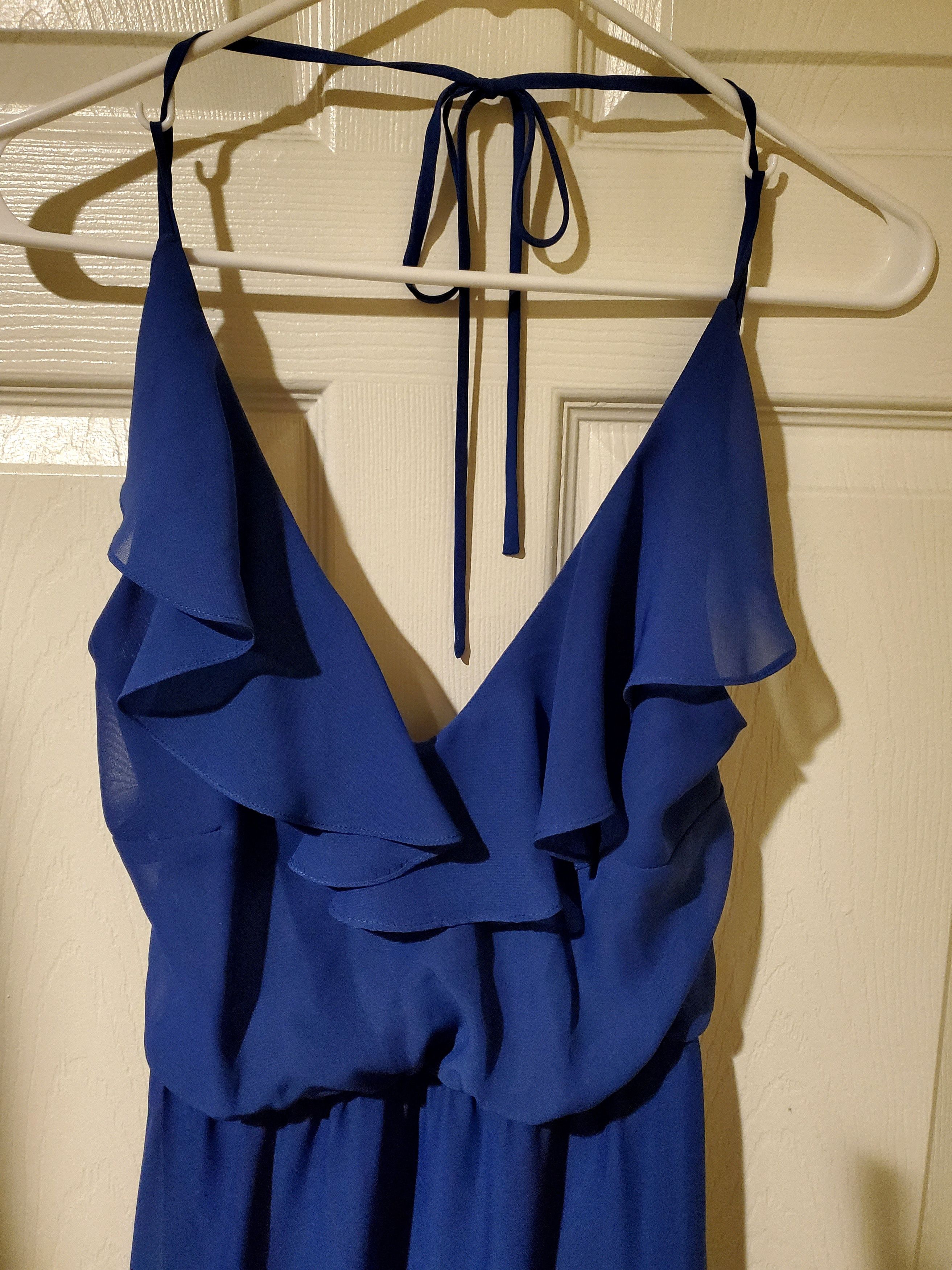 amsale blue dress Amsale Puff Sleeve V-Neck Gown – MOTHER OF