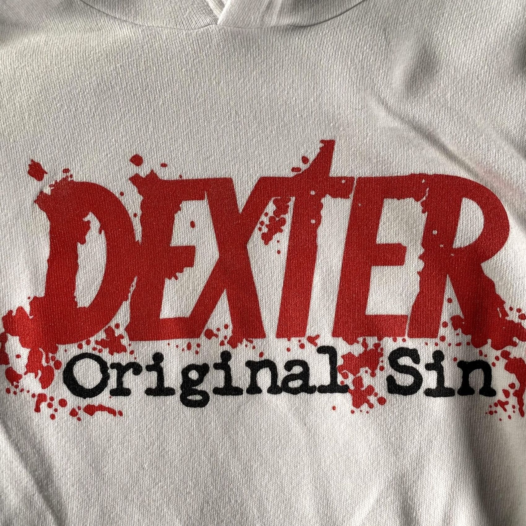 Vintage Dexter Original Sin Hoodie Mens M White Panavision Promo TV Show Pullover Size US M / EU 48-50 / 2 - 2 Thumbnail