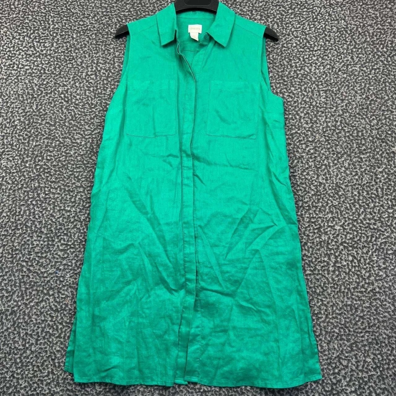 Chicos Chicos Women 0 Sleeveless 100% Linen Button Up Dress Pocket Size XS / US 0-2 / IT 36-38 - 1 Thumbnail