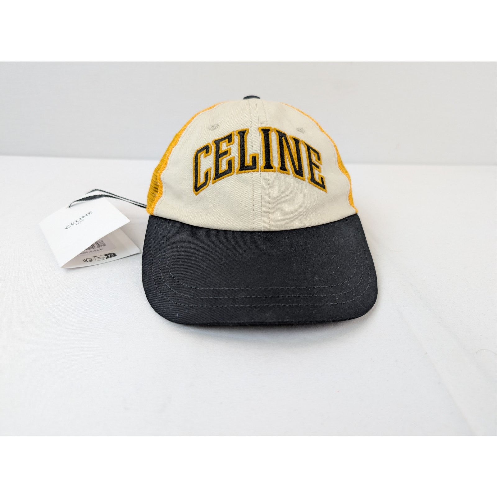 Celine o1rshd1 Size: M / mesh baseball Cap / Hat in Yellow/Beige Size ONE SIZE - 1 Thumbnail