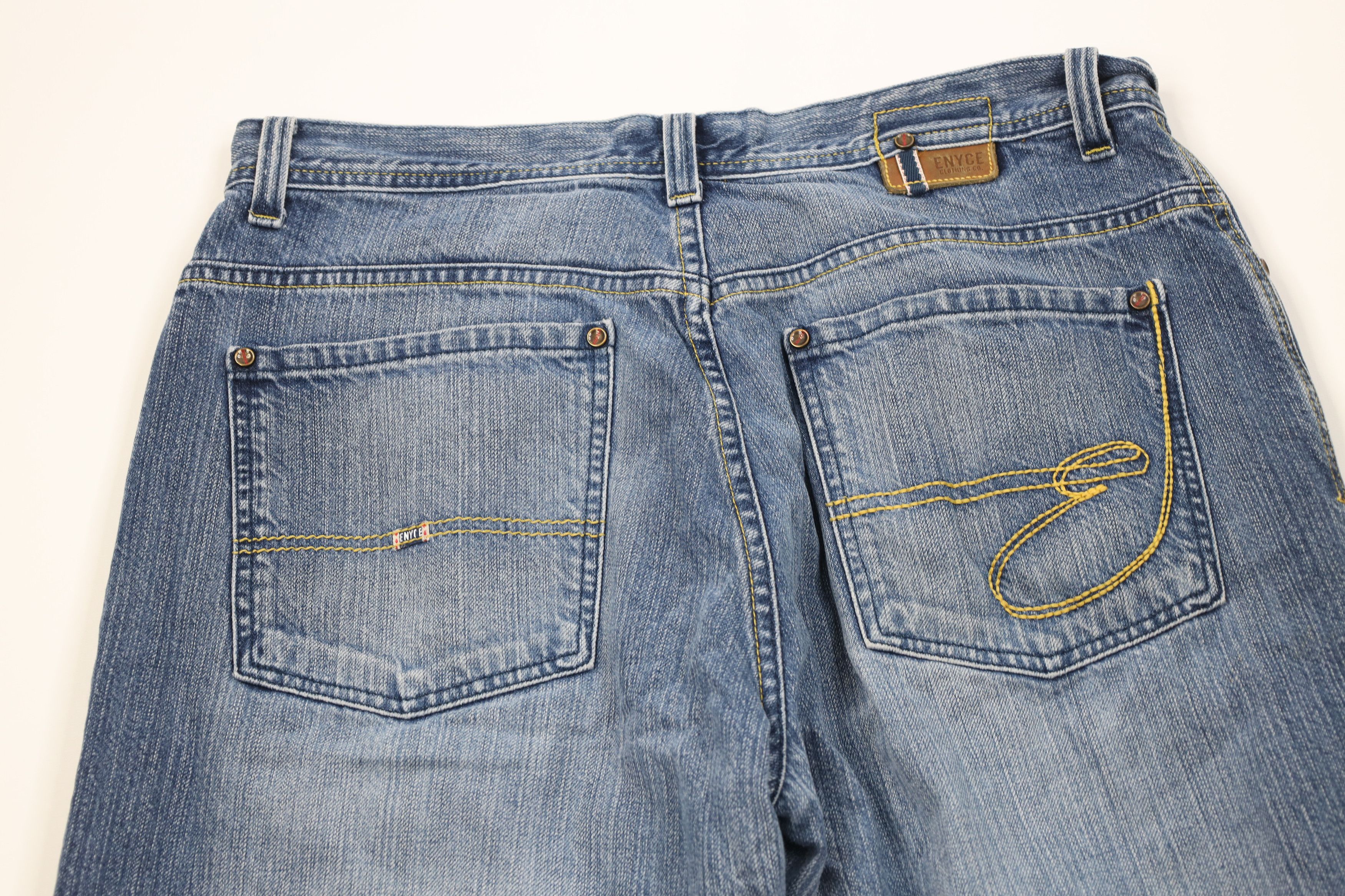 Enyce Vintage 90s Y2K Enyce Fit Wide Leg Denim Jeans Blue Cotton Size US 34 / EU 50 - 13 Thumbnail