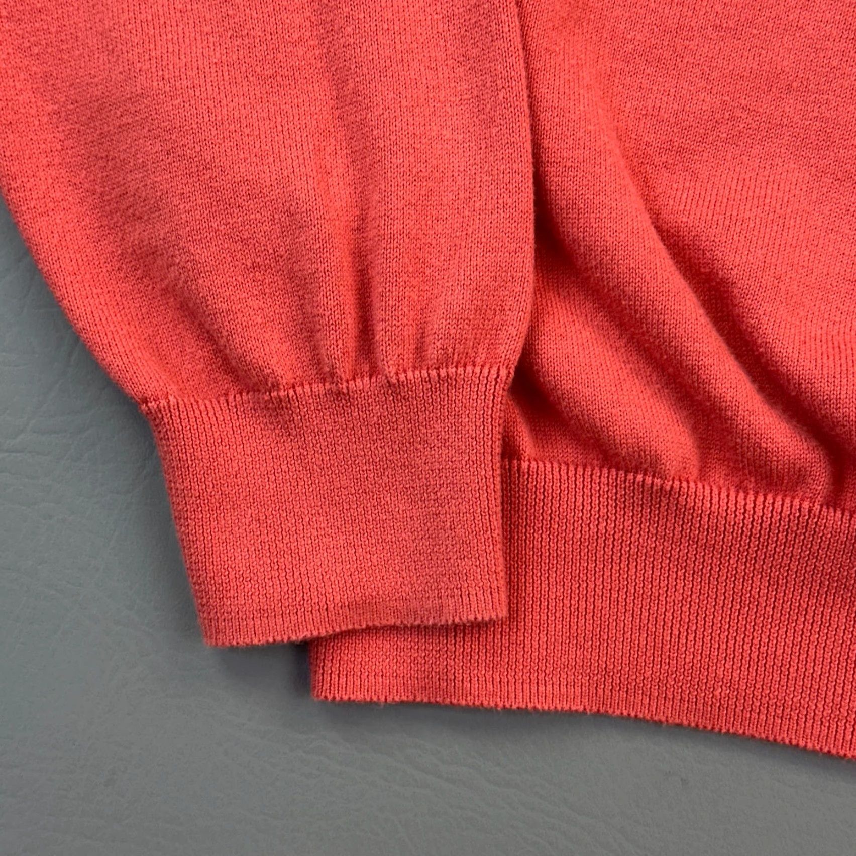 Brooks Brothers VINTAGE Brooks Brothers Sweater Mens Large Coral Supima Cotton V Neck Pullover Size US L / EU 52-54 / 3 - 2 Thumbnail