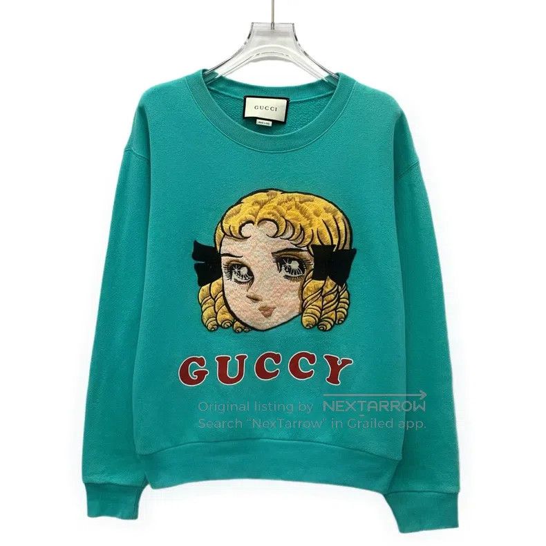 Gucci gucci Lake blue flower fairy embroidered cotton round-neck Size XXS / US 00 / IT 34 - 1 Thumbnail
