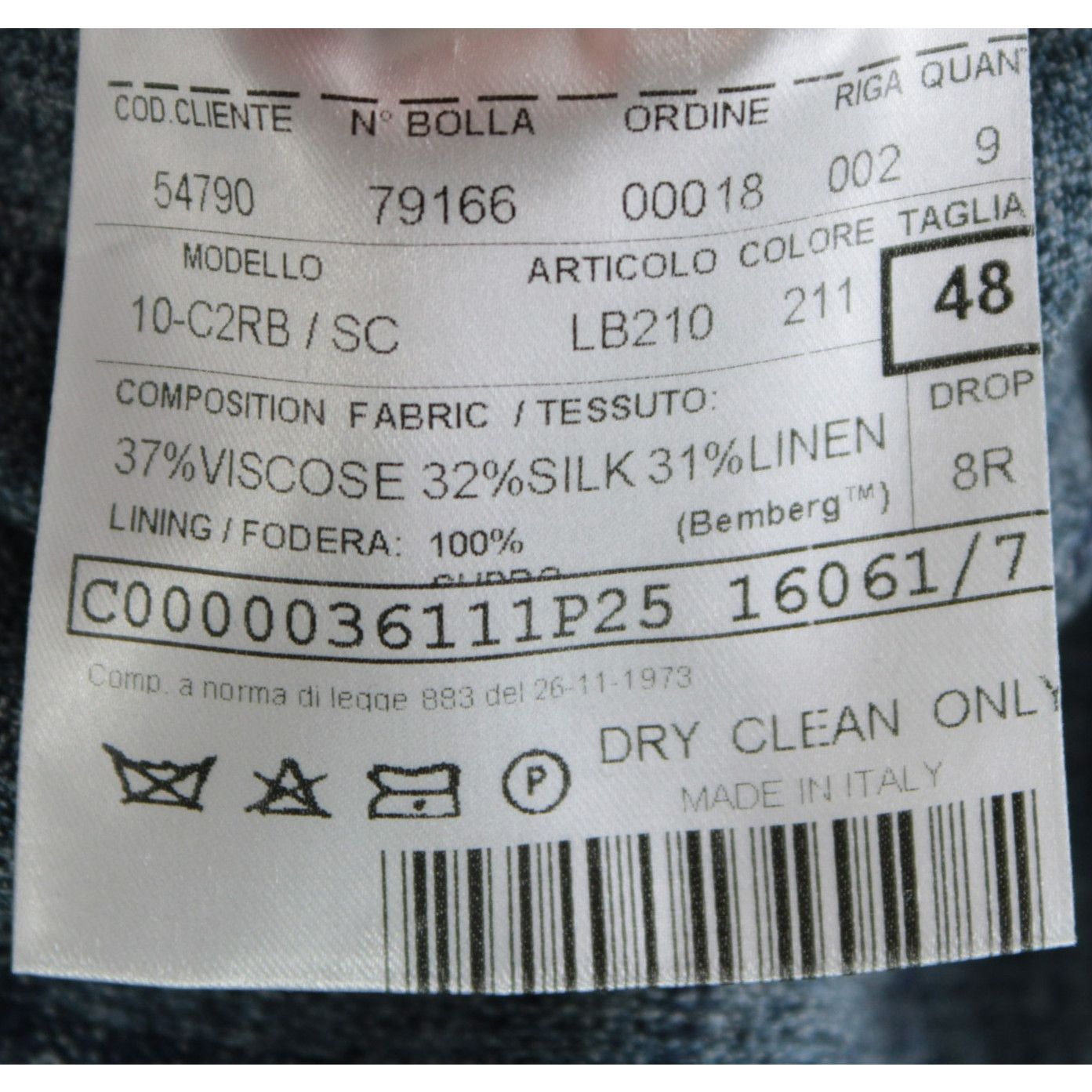 Luciano Barbera Luciano Barbera Sport Coat Size 38 US in Blue Size 38R - 9 Thumbnail