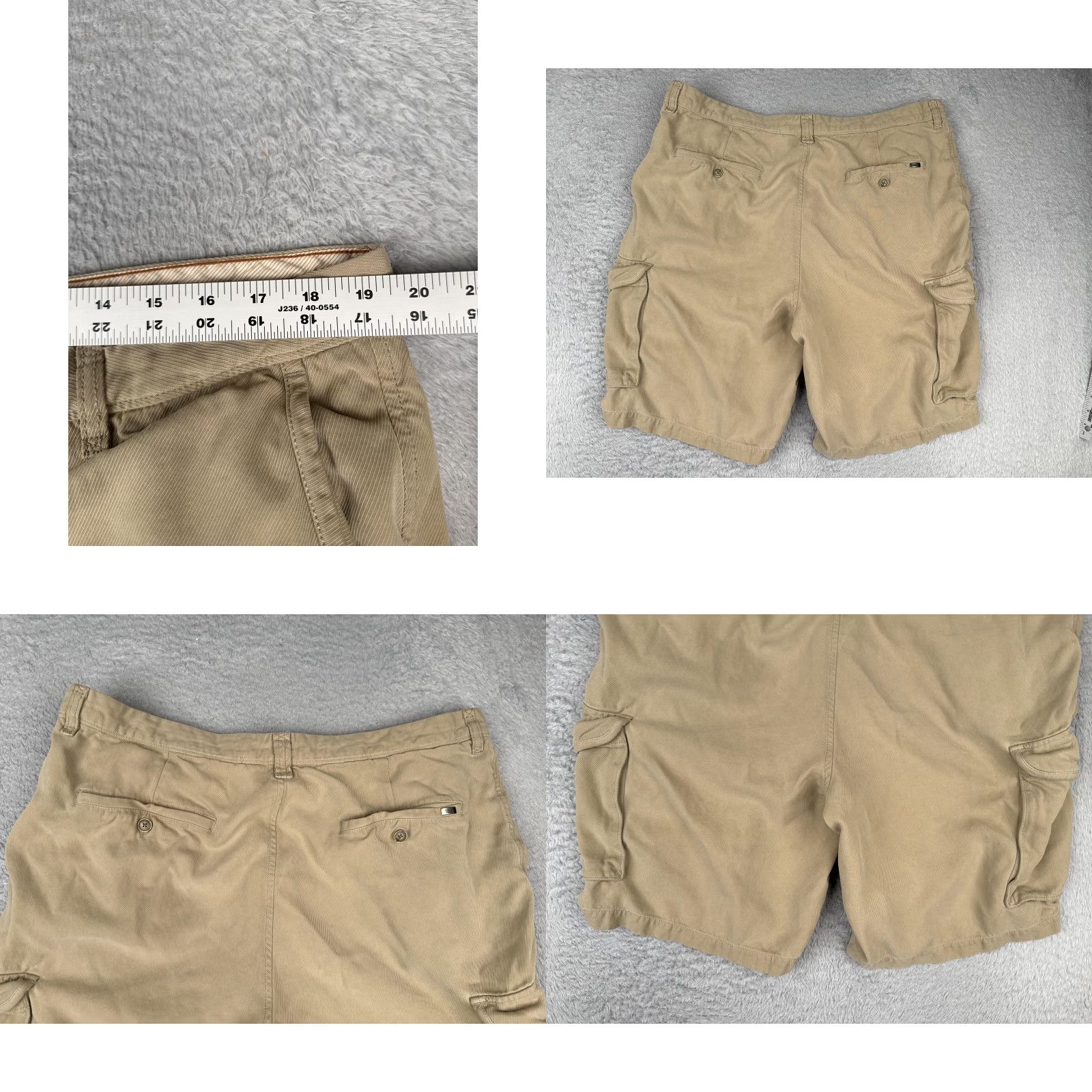 Tommy Bahama Tommy Bahama Cargo Shorts Mens 40 Khaki Tan 100% Silk Flat Front Pockets Beige Beach Classic Vintage No Size US 40 / EU 56 - 9 Thumbnail