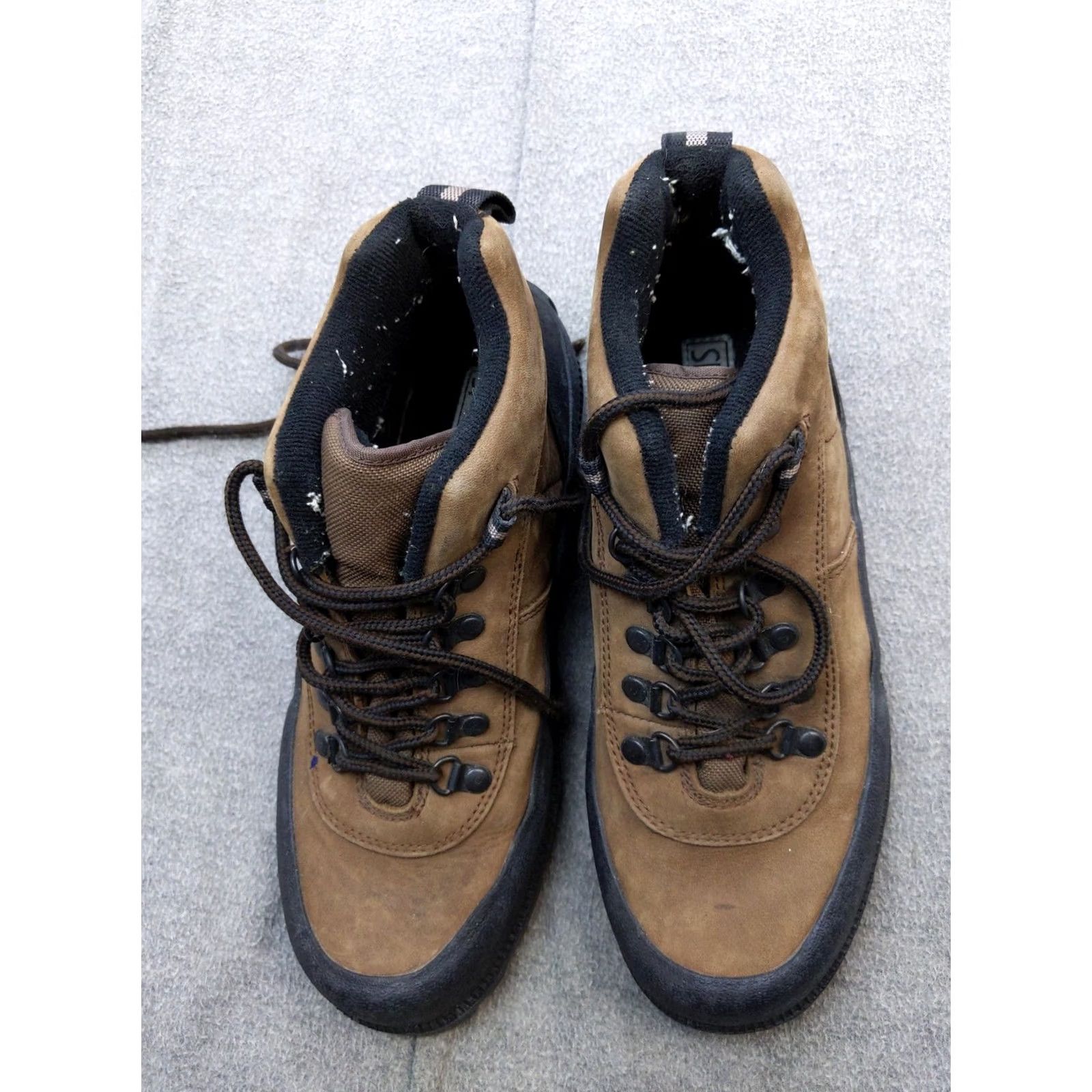 Vintage Sporto Lorena Boots Womens 9 Brown Leather Ankle Snow Winter Lace Up Leather Upper Rubber Outsole Casual Women Size US 9 / IT 39 - 2 Thumbnail