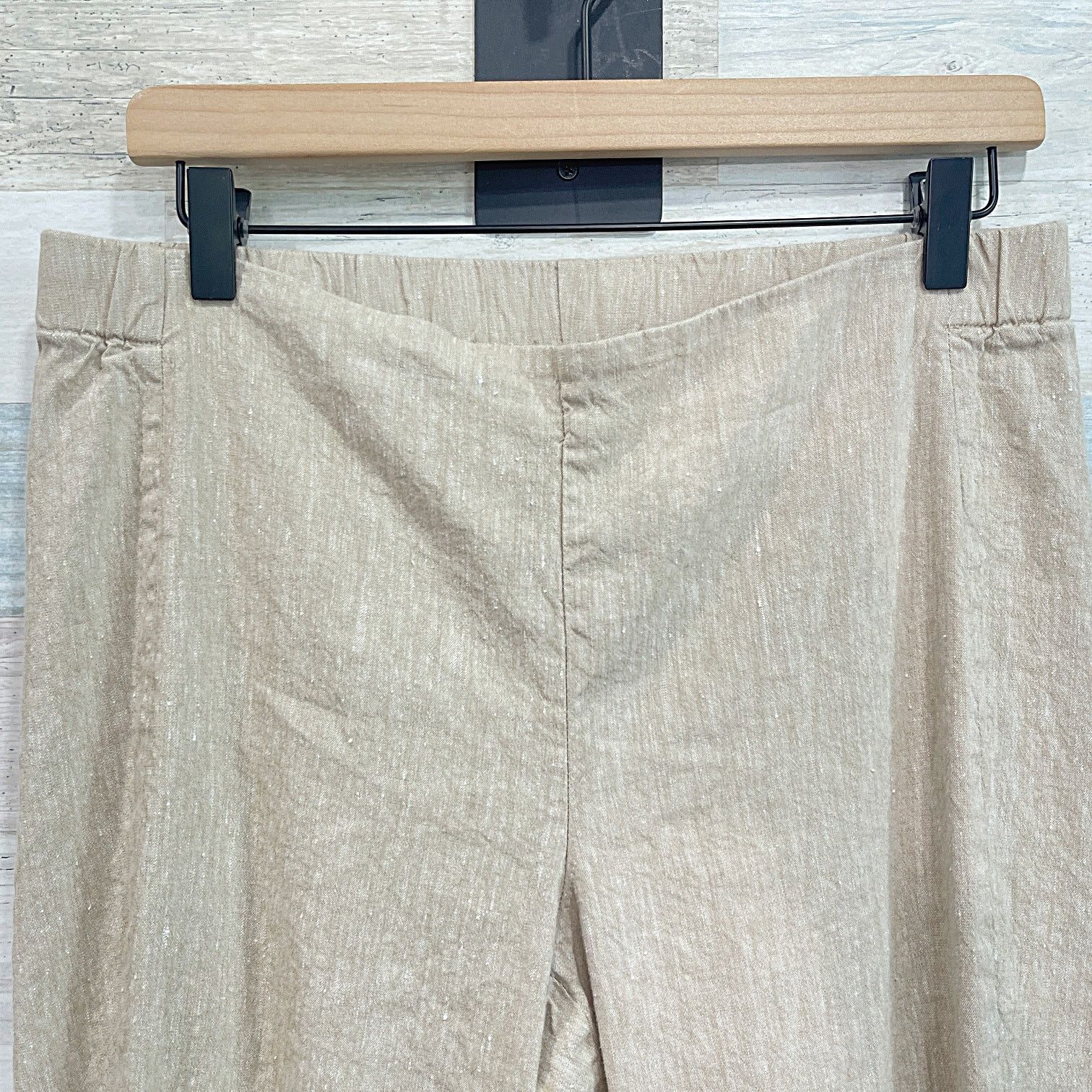 J. Jill J Jill Linen Chambray Pants Beige Womens Medium Petite Size 30" / US 8 / IT 44 - 2 Thumbnail