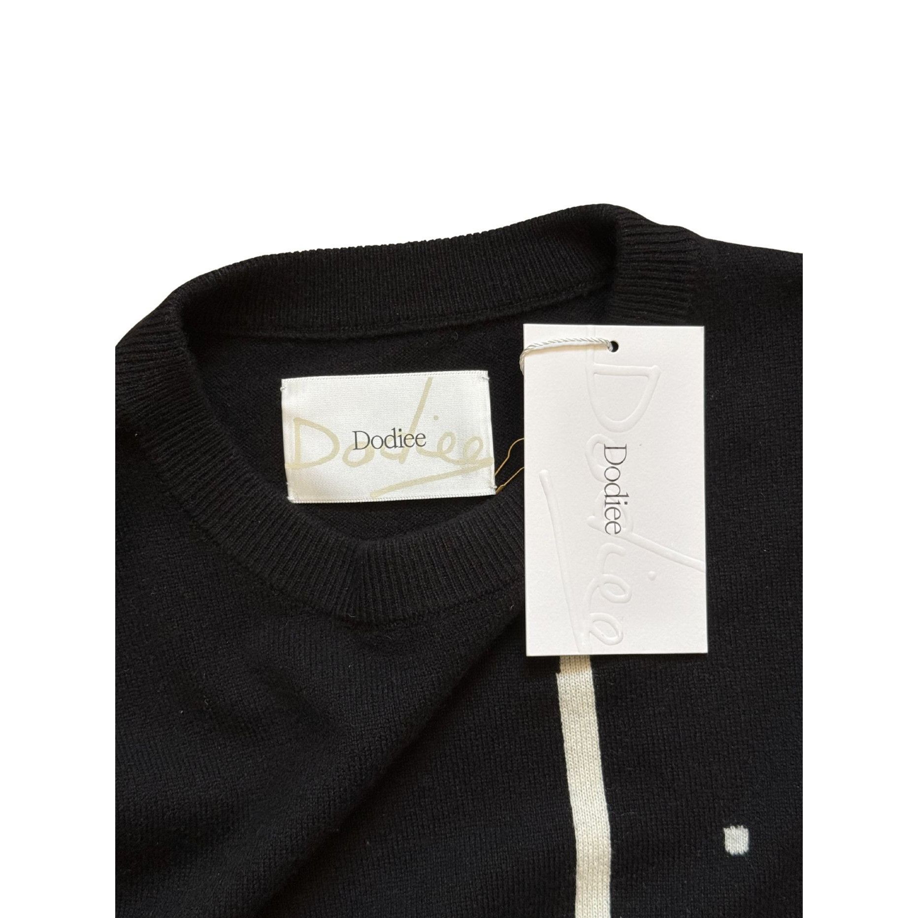 Other Dodiee Black Logo Cashmere Crew Sweater NWT $450 M Size M / US 6-8 / IT 42-44 - 4 Thumbnail