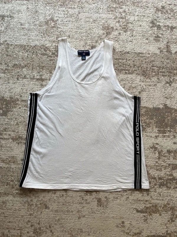Polo Ralph Lauren Ralph Lauren Polo Sport Top Tank White Black Patch Logo Size US XL / EU 56 / 4 - 1 Thumbnail