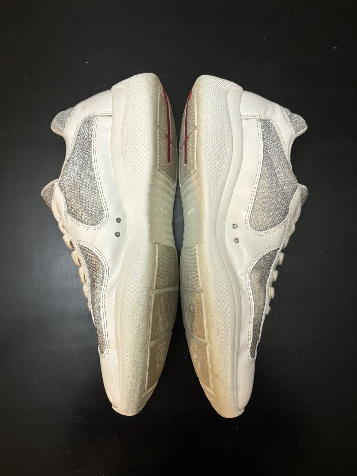Prada Prada America’s Cup Patent Leather Sneakers White Grey Size US 10 / EU 43 - 3 Thumbnail