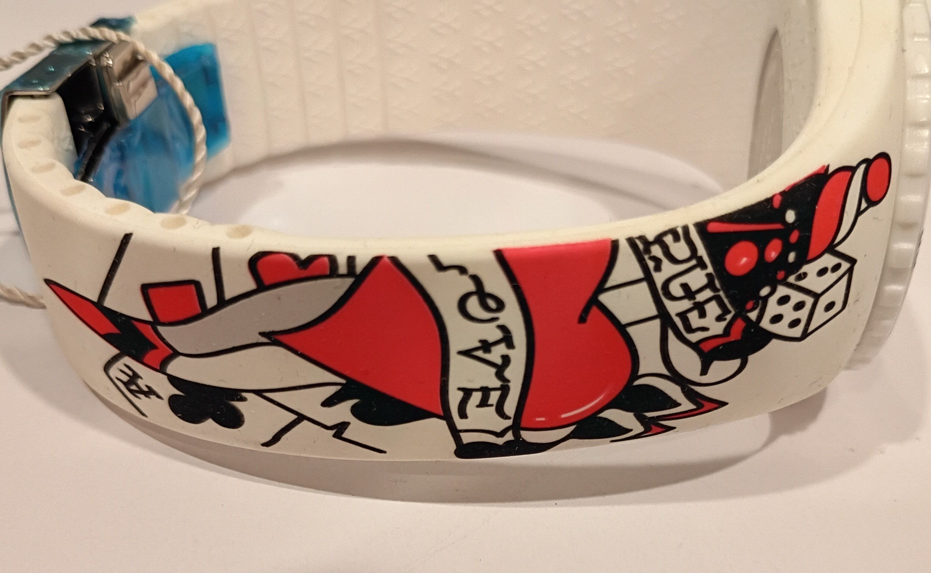 Other ToyWatch Jelly Tattoo Watch JYT01WH White Pin Up Love Size ONE SIZE - 6 Thumbnail