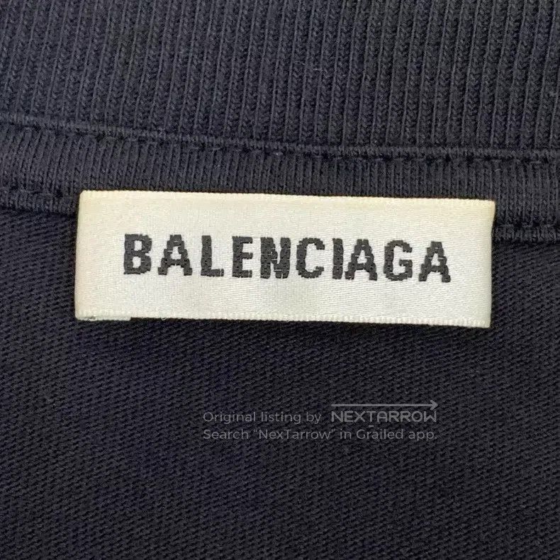 Balenciaga Balenciaga Black Logo Letter Printed Cotton Crew Neck Shor Size US L / EU 52-54 / 3 - 5 Thumbnail