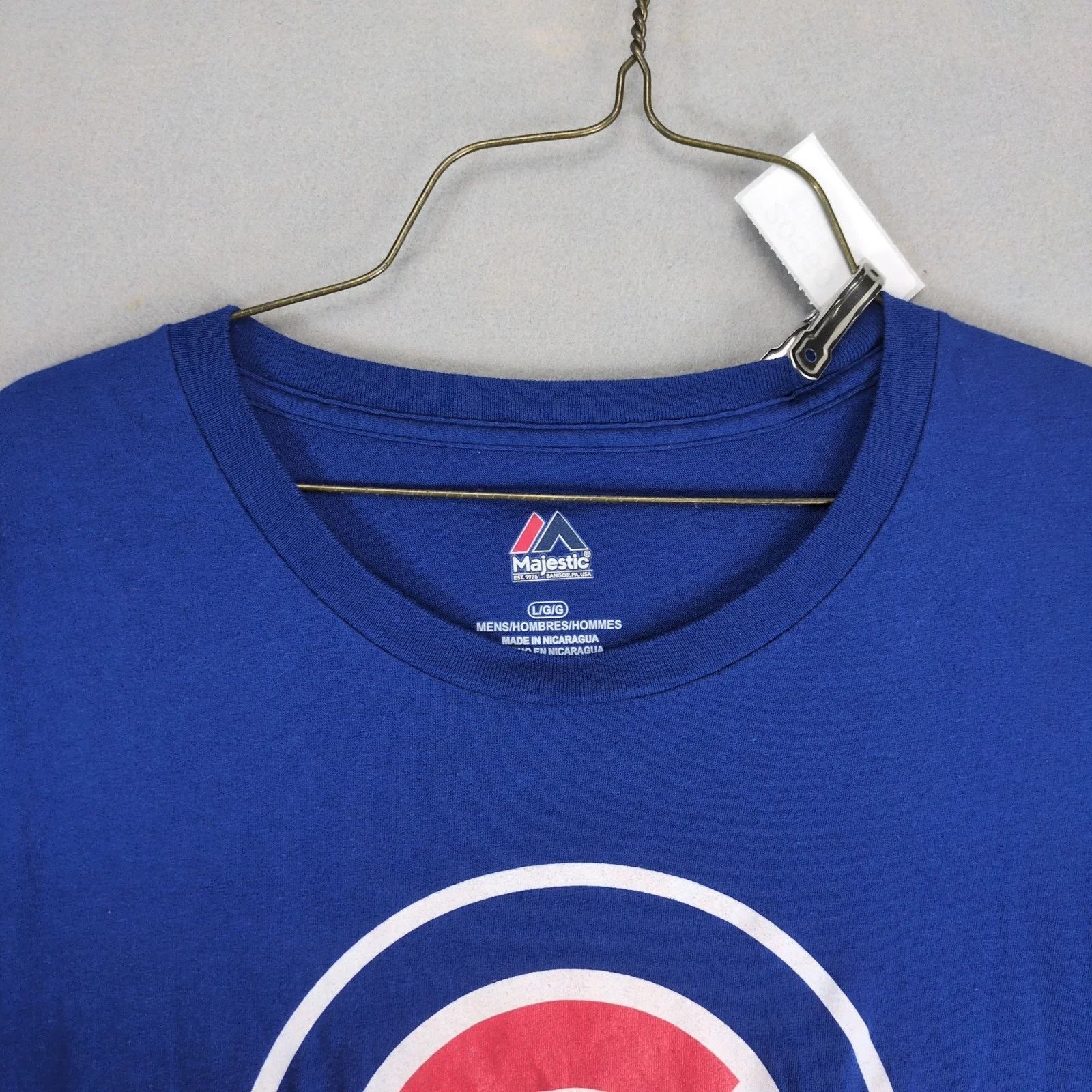 Majestic Chicago Cubs Baseball Logo Men's L Graphic T-Shirt Majestic Size US L / EU 52-54 / 3 - 7 Thumbnail