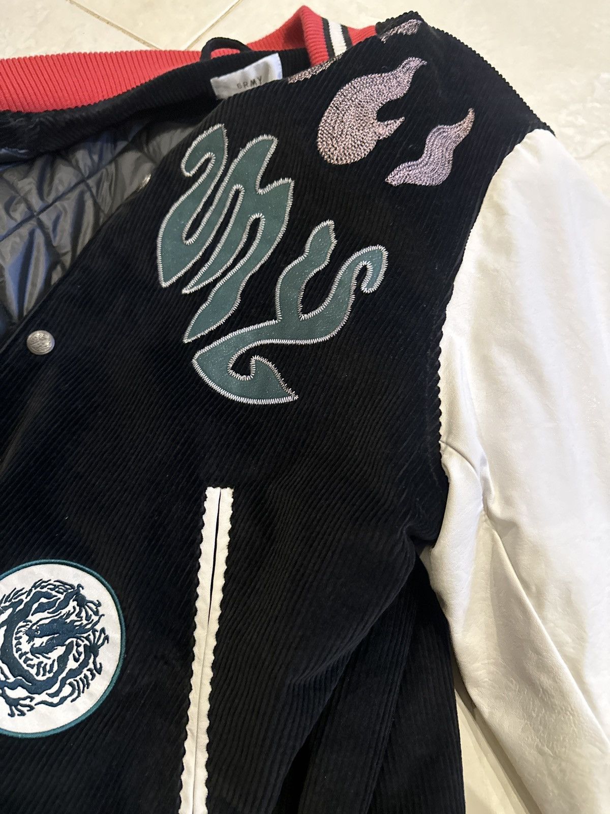 Other Chaqueta Baseball Grimey Yoga Fire Corduroy FW20 Black Size US XL / EU 56 / 4 - 3 Thumbnail