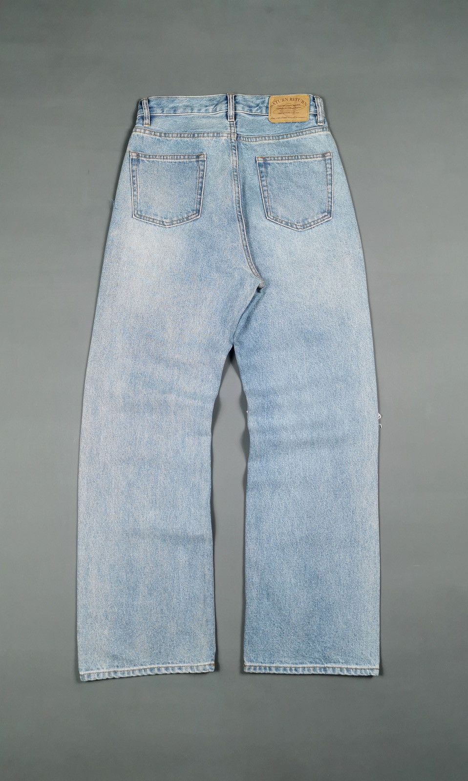 Japanese Brand Thrashed Baggy Saturn Return WWG Distressed Denim Jeans Size US 28 / EU 44 - 5 Thumbnail