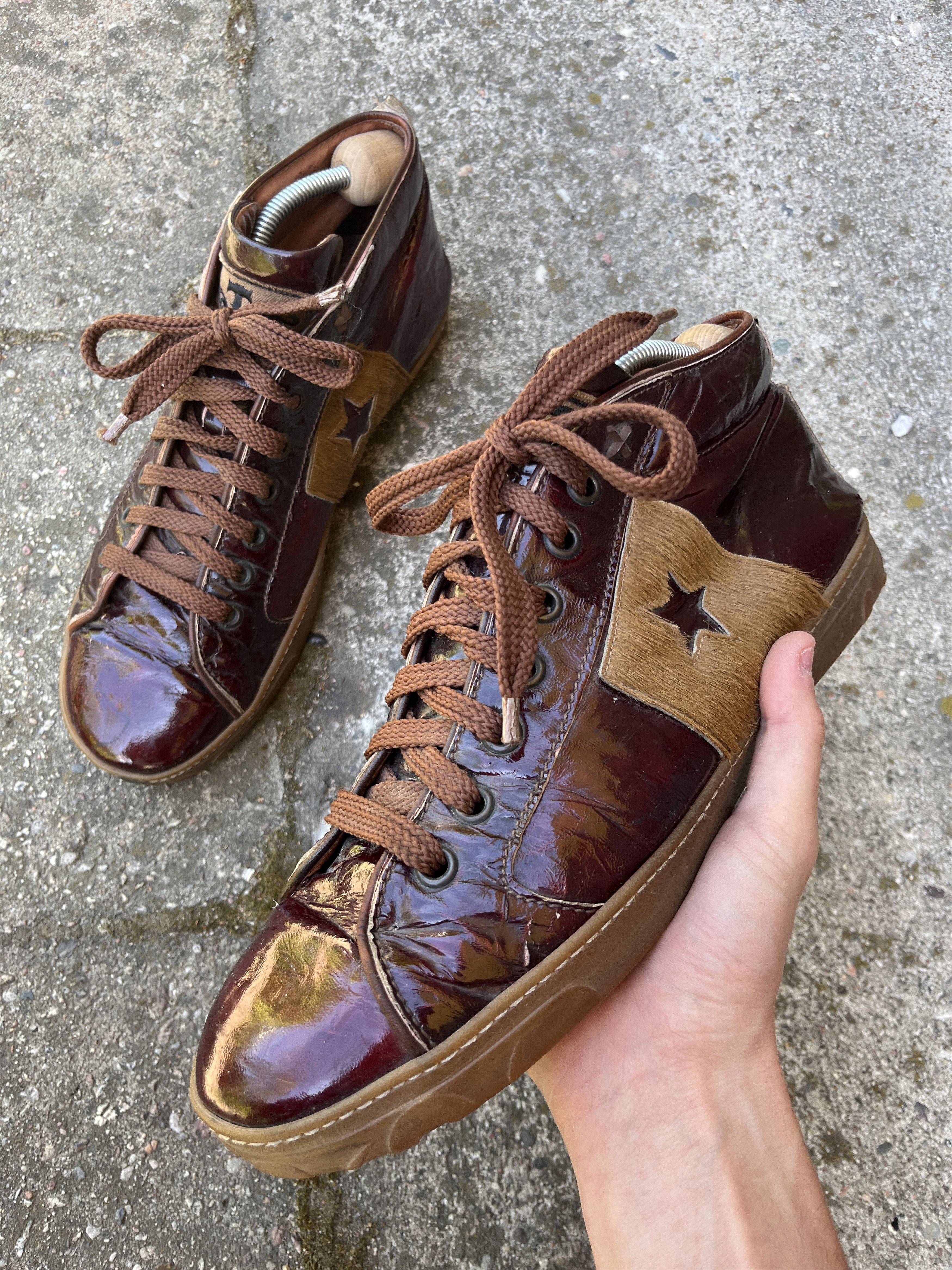Other gino rossi grunge punk patent leather sneakers one star Size US 13 / EU 46 - 3 Thumbnail