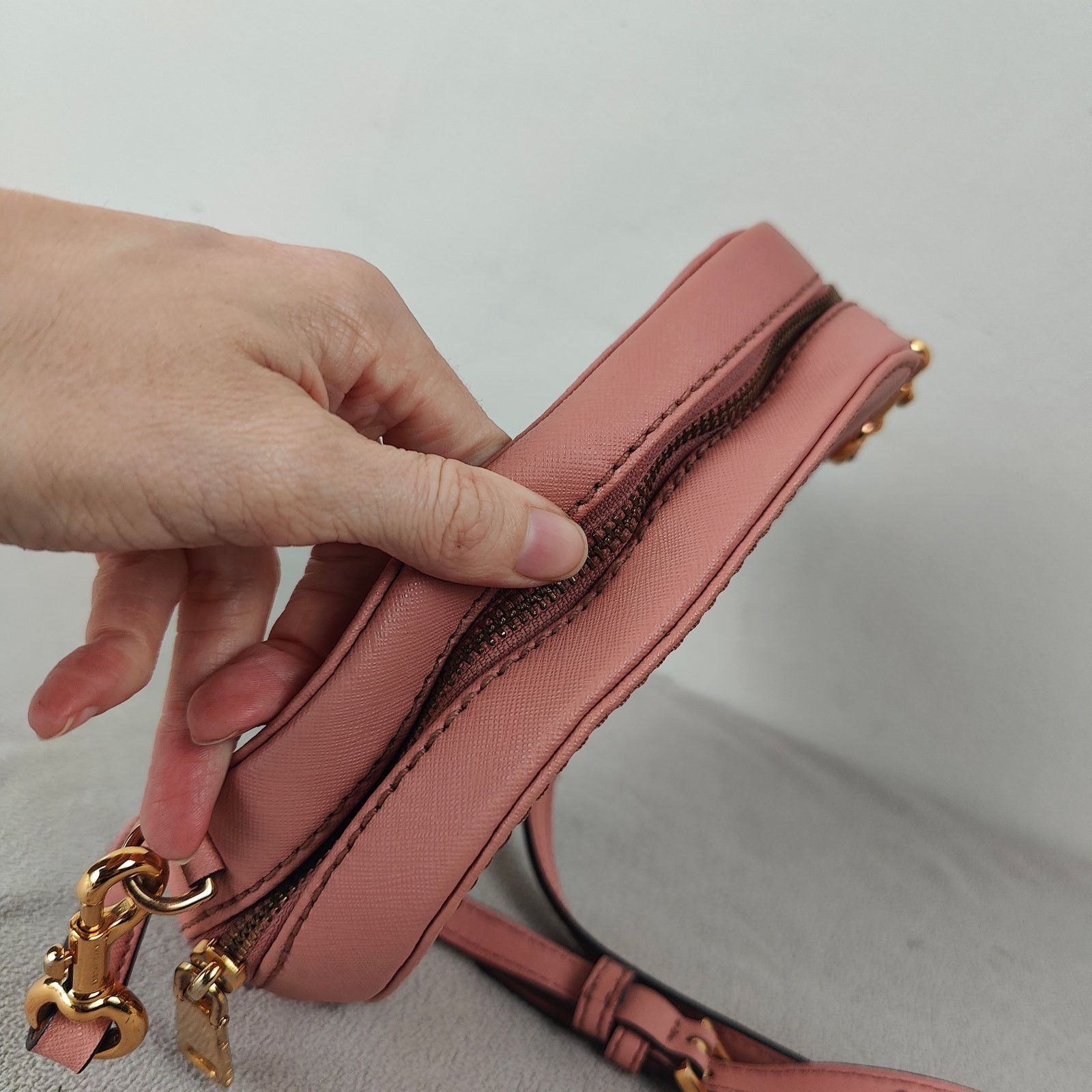 Marc Jacobs Marc Jacobs Playback Crossbody Bag Saffiano Leather Blush Size ONE SIZE - 6 Thumbnail