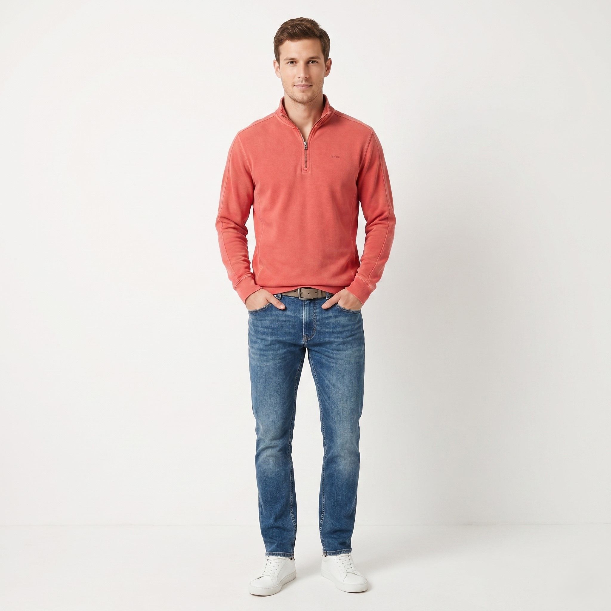 Calvin Klein Calvin Klein Men L Jumper Red Collar 10485 Size US L / EU 52-54 / 3 - 1 Thumbnail