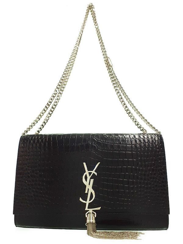 Yves Saint Laurent Classic Kate Satchel Chain Shoulder Bag Black