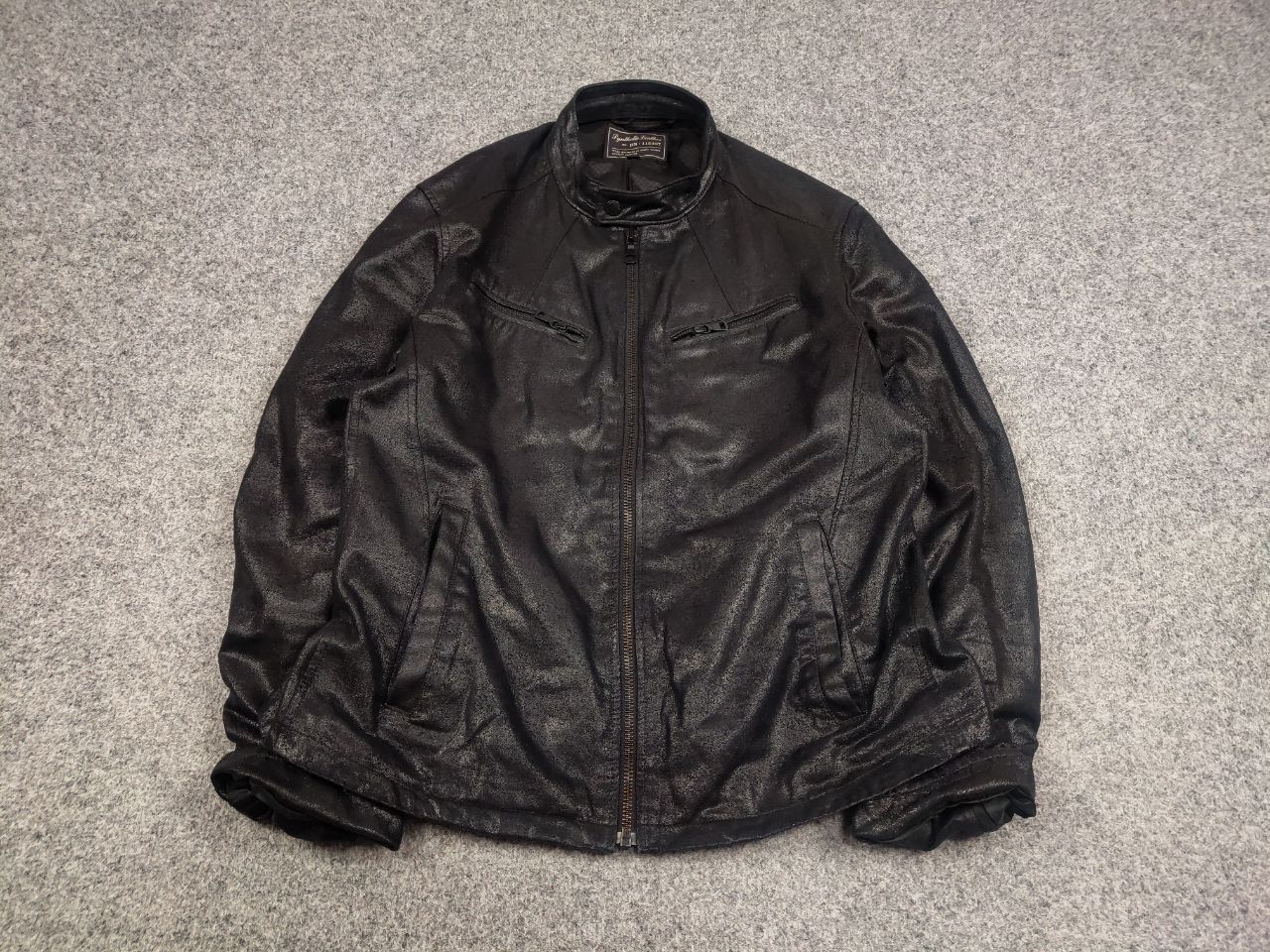 Uniqlo Uniqlo Synthetic Leather Biker Zip Black Mens Jacket Size US L / EU 52-54 / 3 - 2 Thumbnail