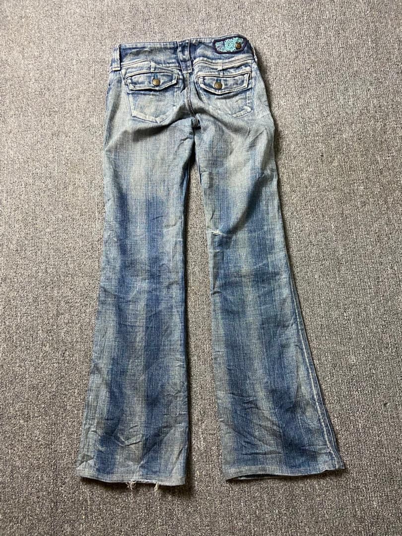 Japanese Brand Brappers Brand Low Rise Light Wash Flare Jeans (184) Size 27" / US 4 / IT 40 - 2 Thumbnail