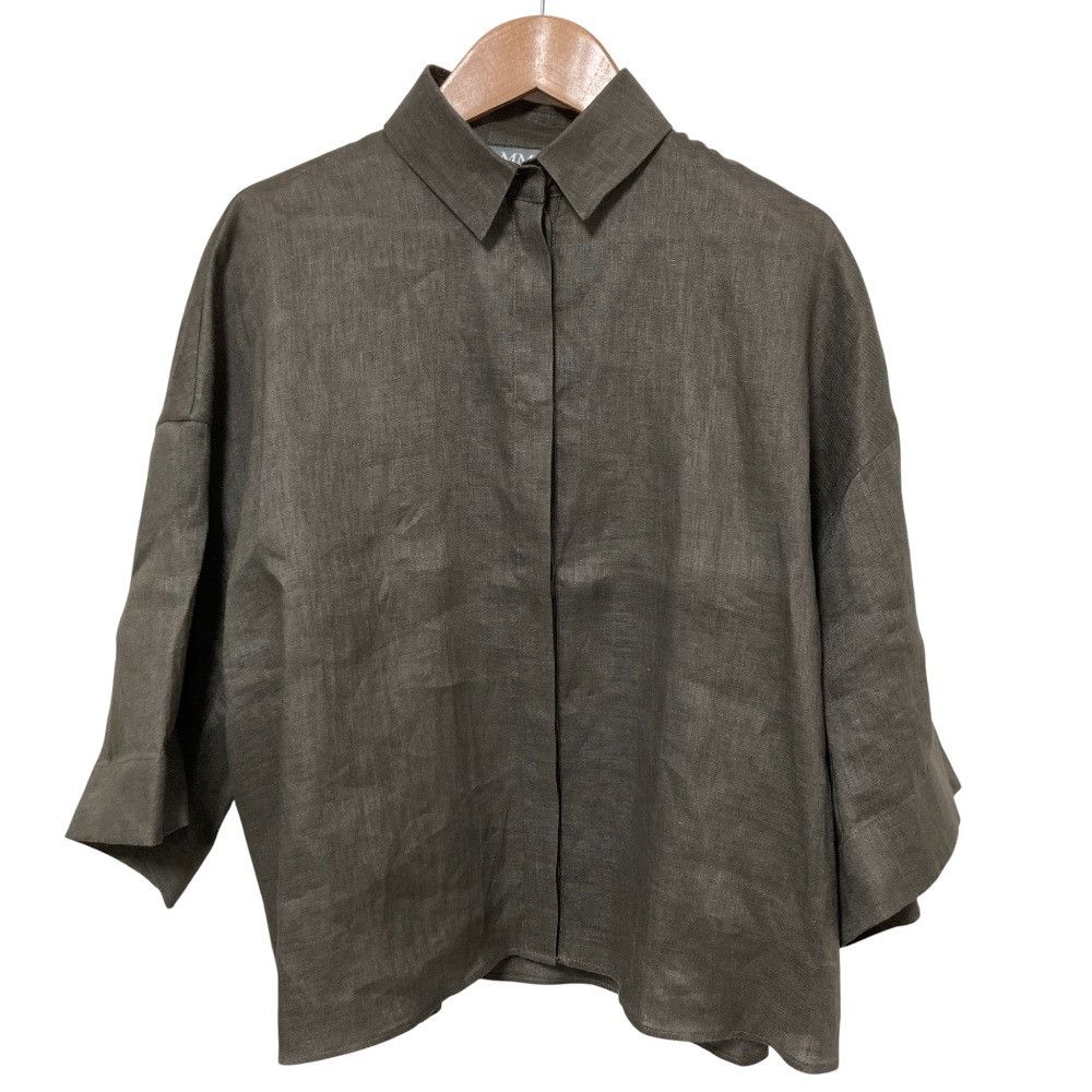 MaxMara Max Mara MIRANO Linen Shirt Natural Material Tops 25161110286 DUTY FREE for USA