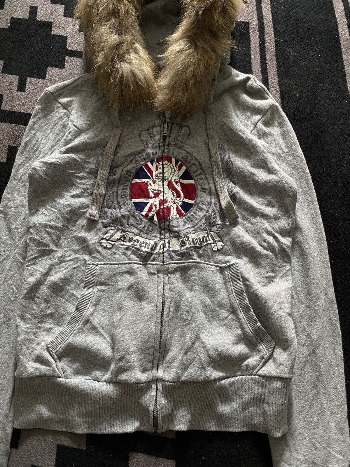 Le Grande Bleu (L.G.B.) Ask enquired british culture faux fur hoodie Size US S / EU 44-46 / 1 - 2 Thumbnail