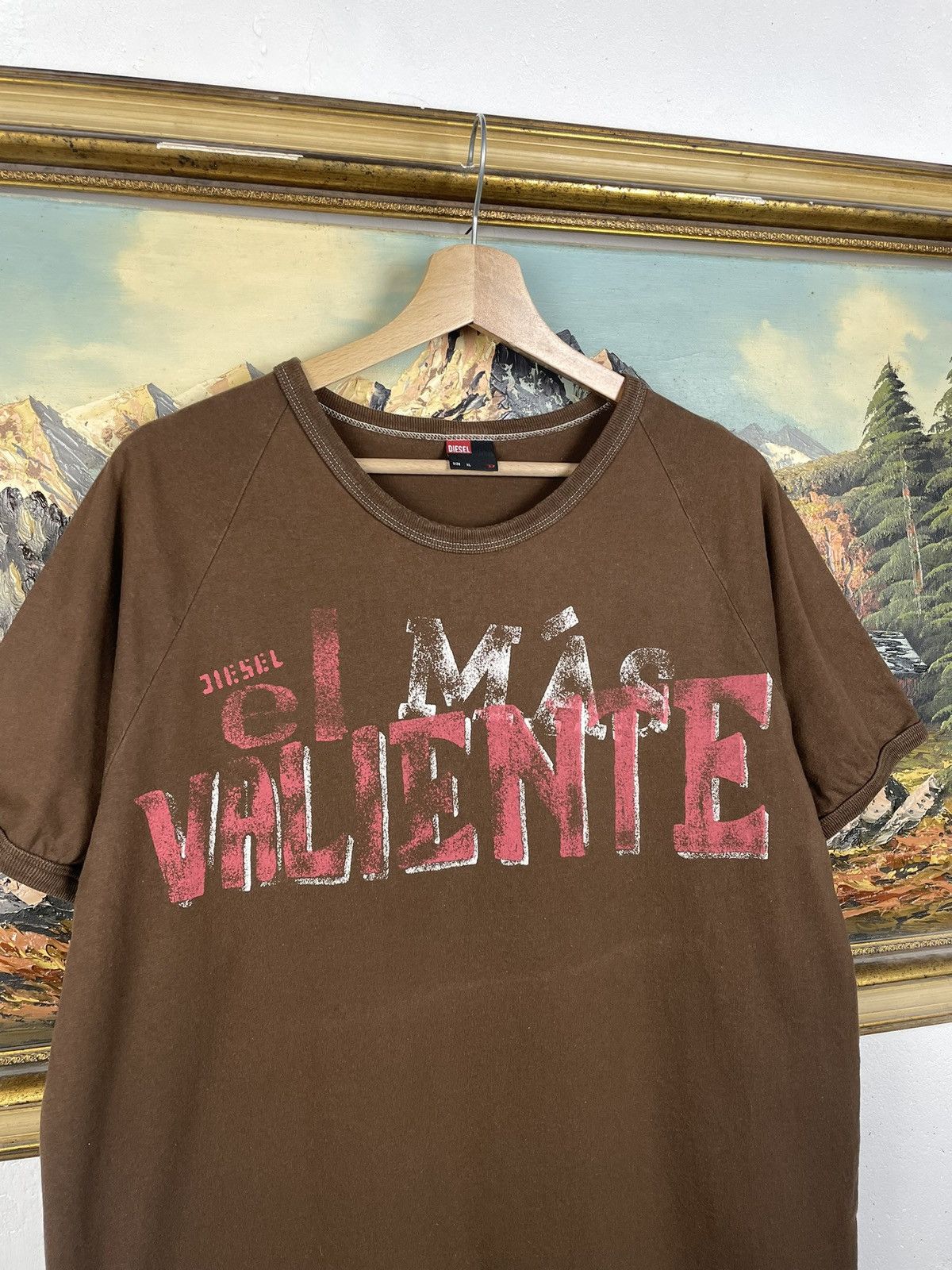 Diesel Diesel Vintage Y2k Brown T-shirt Tee Swag Drip Skate Size US XL / EU 56 / 4 - 5 Thumbnail