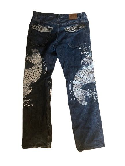 Japanese Brand Crazy Karakuri Koi Jeans Size US 34 / EU 50 - 2 Thumbnail