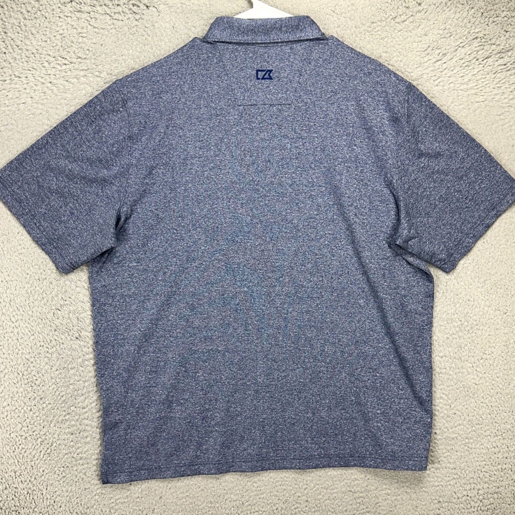 Cutter & Buck Cutter Buck Polo Shirt Super Bowl LV II Mens XL Heather Blue Rugby Stretch Size US XL / EU 56 / 4 - 3 Thumbnail