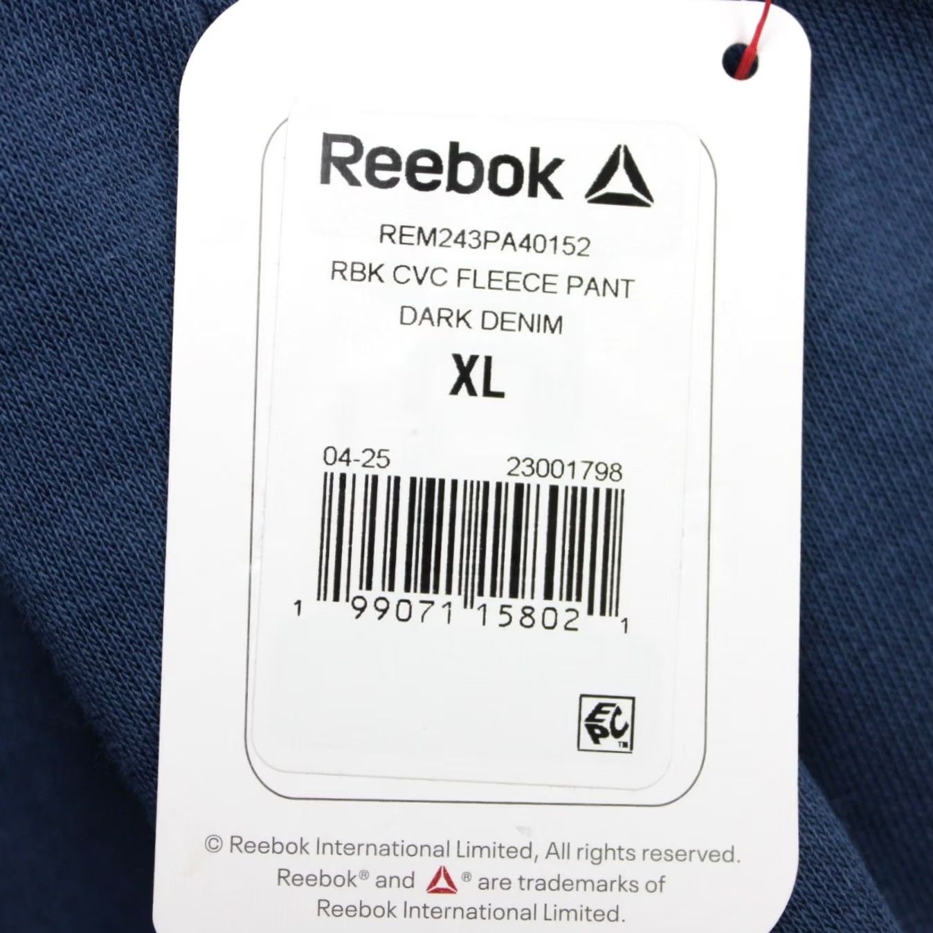 Reebok Reebok Slim Fit Blue CVC Fleece Joggers Sweatpants XL Mens NWT Sweatpants Slim Fit Stretch Size US 36 / EU 52 - 6 Thumbnail