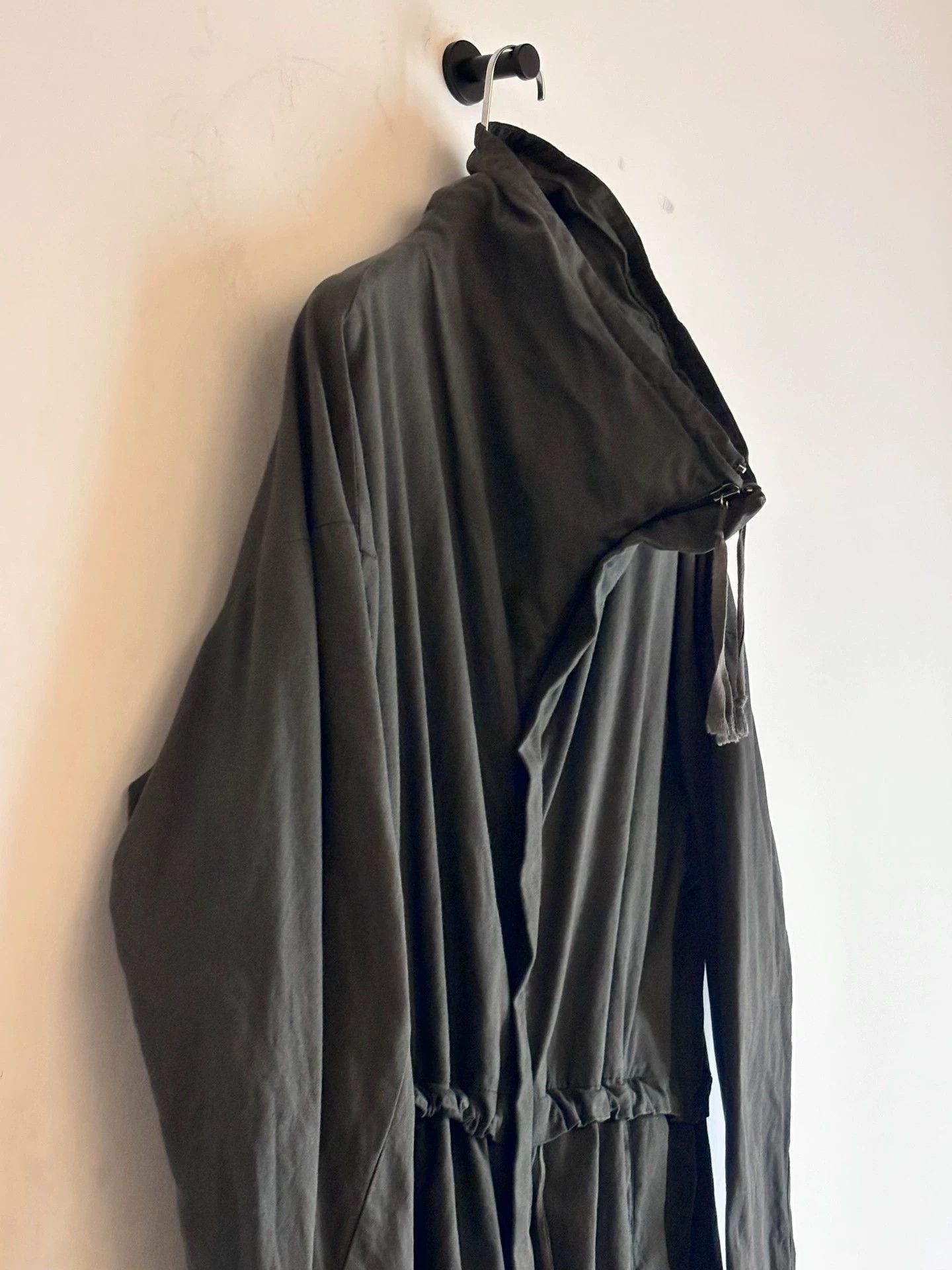 Damir Doma Black Hooded Cloak with Drawstring XS Size US XS / EU 42 / 0 - 1 Thumbnail