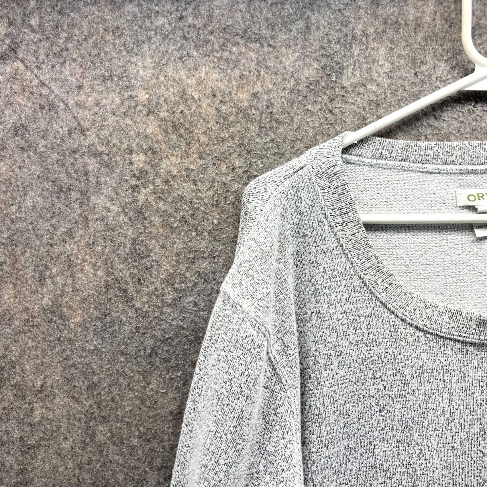Orvis VINTAGE: No Orvis Sweater Women's XL Gray Round Neck Pullover Cotton Polyester Size XL / US 12-14 / IT 48-50 - 7 Thumbnail