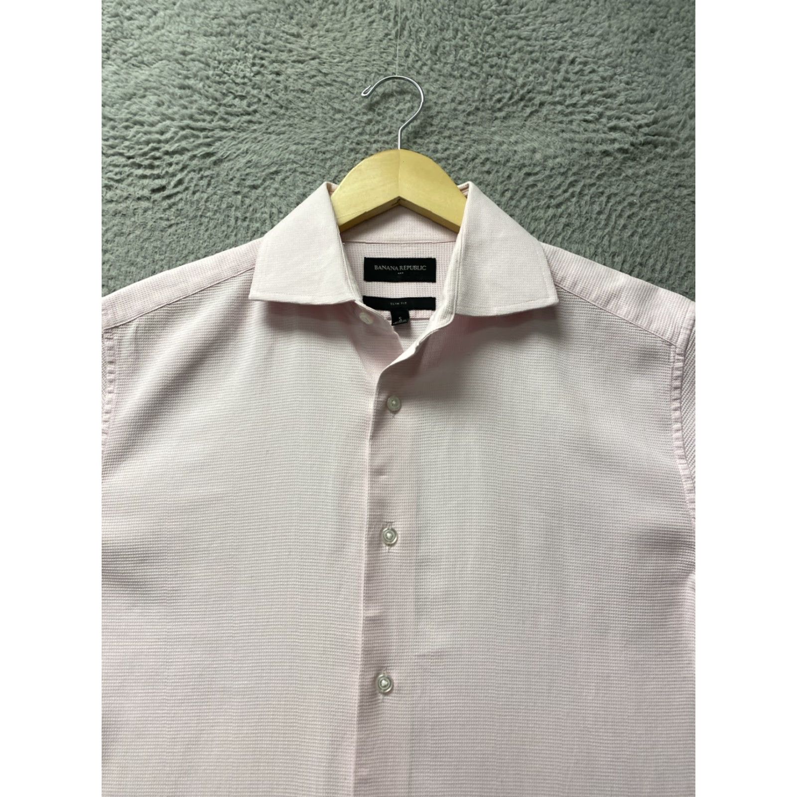 Banana Republic Banana Republic Button-Up Shirt Men Small Pink Slim Fit Long Sleeve Shirt Size US S / EU 44-46 / 1 - 3 Thumbnail