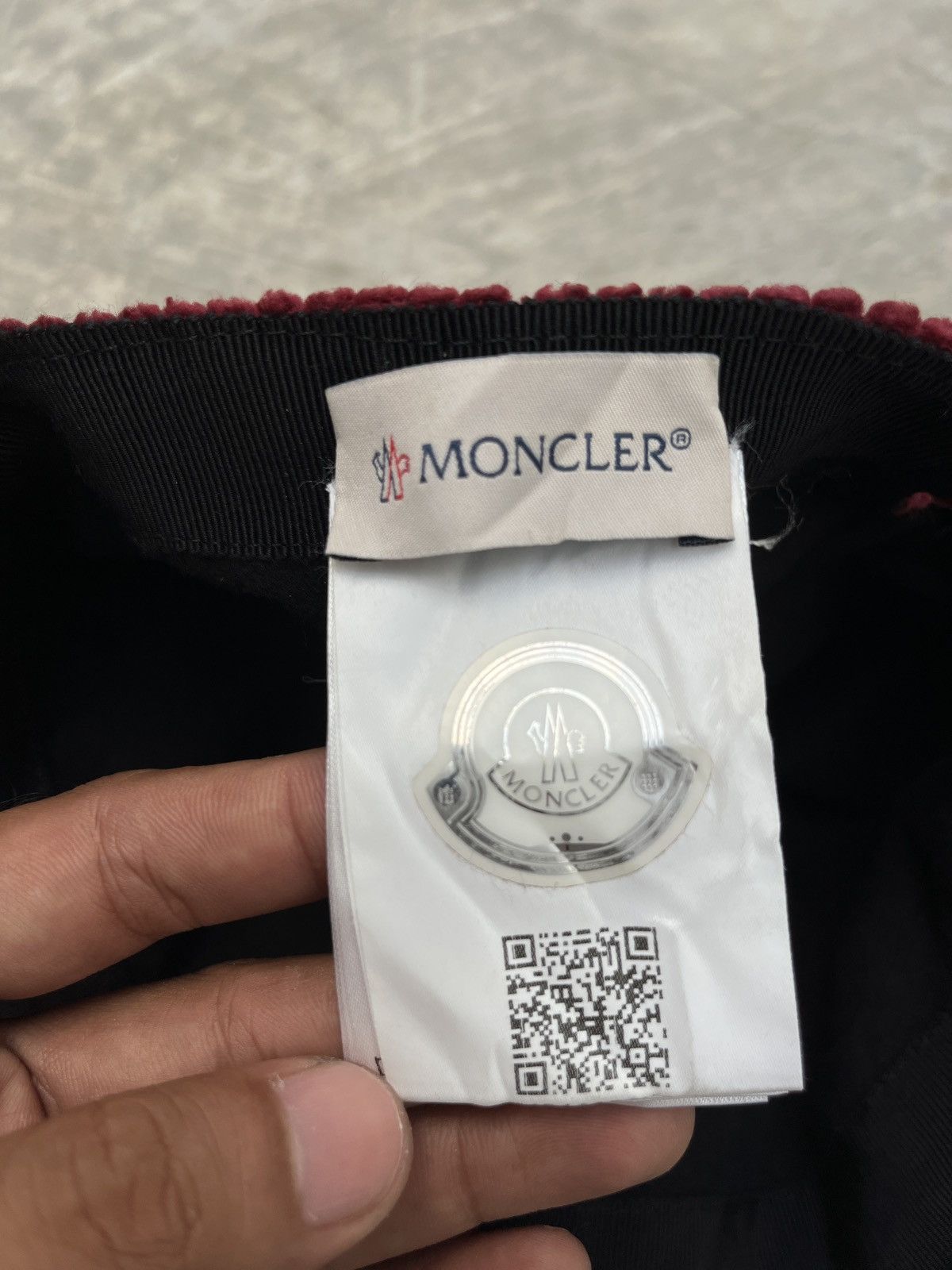 Moncler Moncler Corduroy Burgundy Baseball Cap Size ONE SIZE - 8 Thumbnail