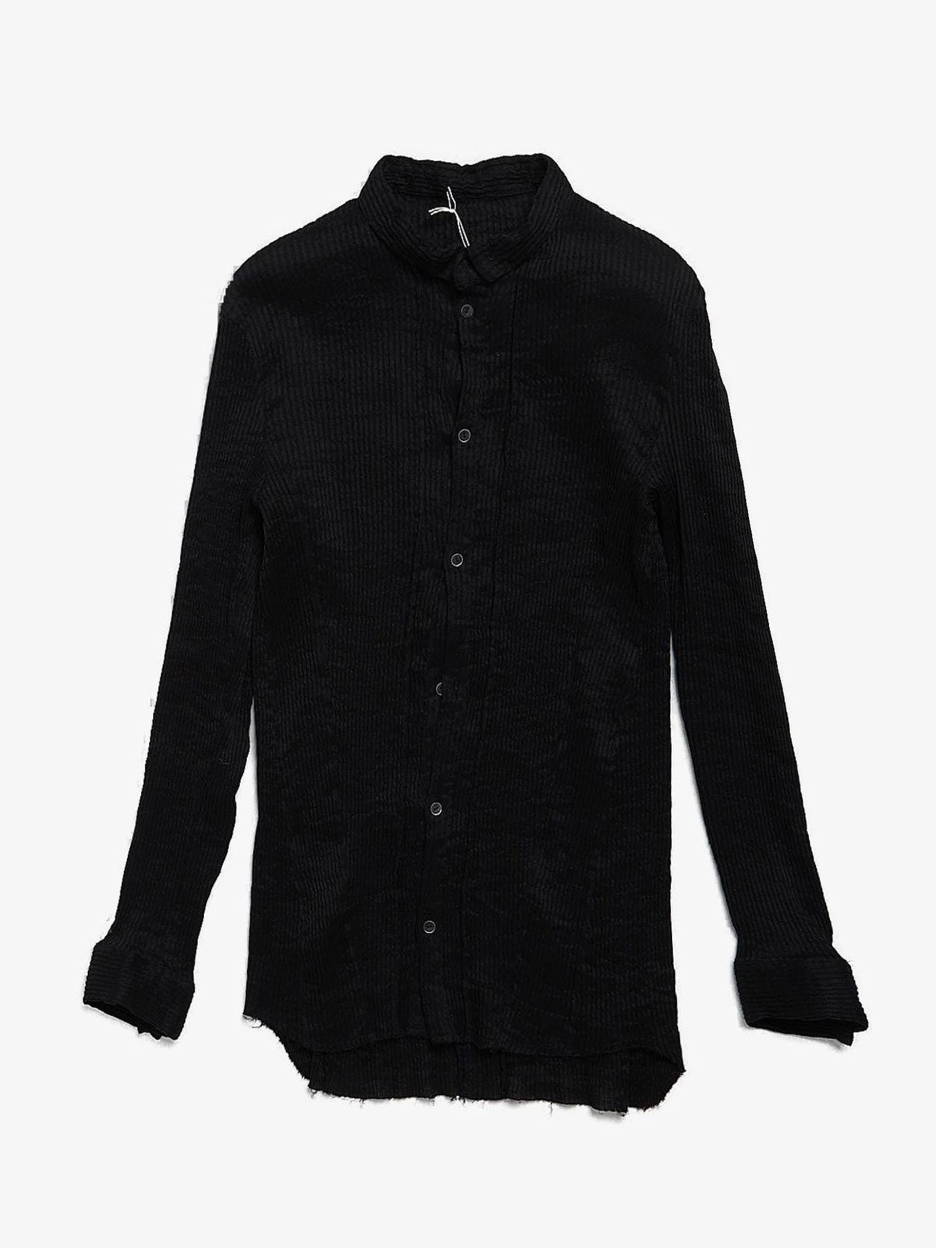image of Masnada Black Buttoned Cotton Shirt, Men's (Size Medium)