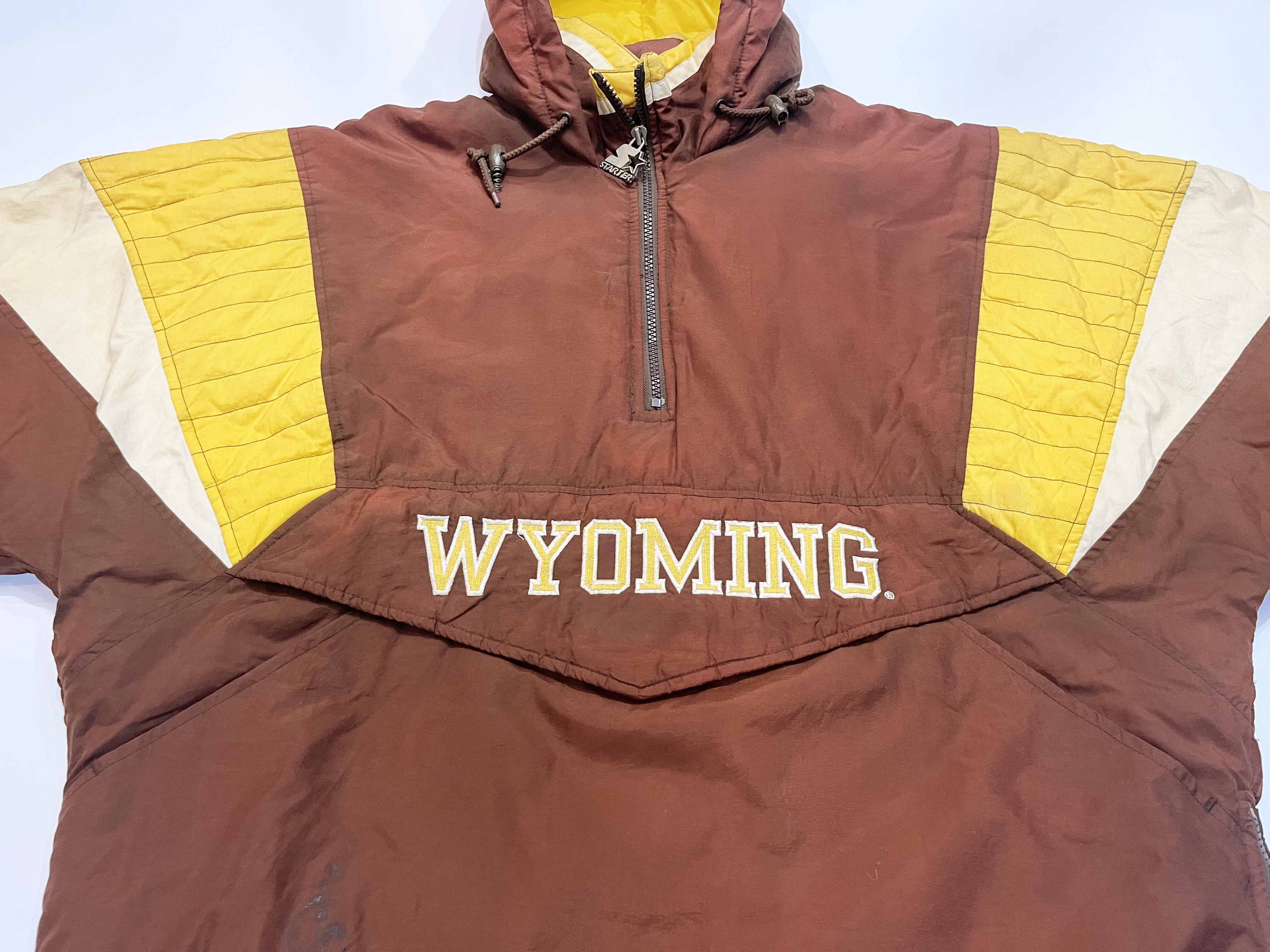 Starter Vintage Starter Wyoming Cowboys NCAA Puffer Half Zip Jacket Size US M / EU 48-50 / 2 - 5 Thumbnail