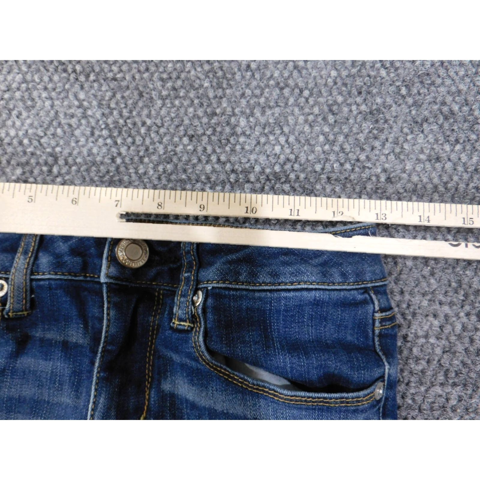 American Eagle Outfitters American Eagle Outfitters Jeans Skinny Womens Regular Size 2 Dark Blue Denim Slim Slimming Retro 27in Inseam Size 26" / US 2 / IT 38 - 5 Thumbnail