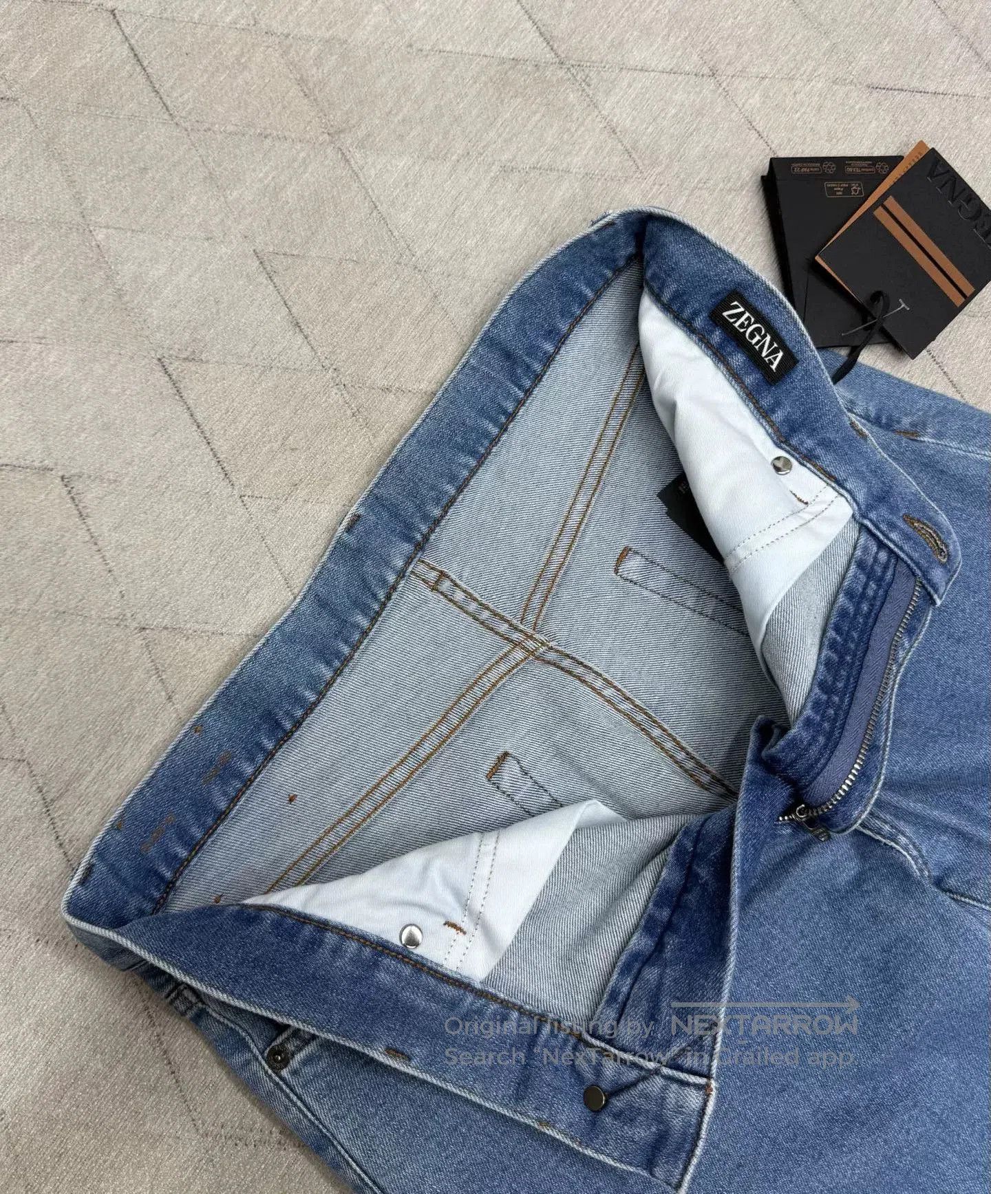 Ermenegildo Zegna Ermenegildo Zegna Light Blue Stretch Jeans. Size US 36 / EU 52 - 4 Thumbnail