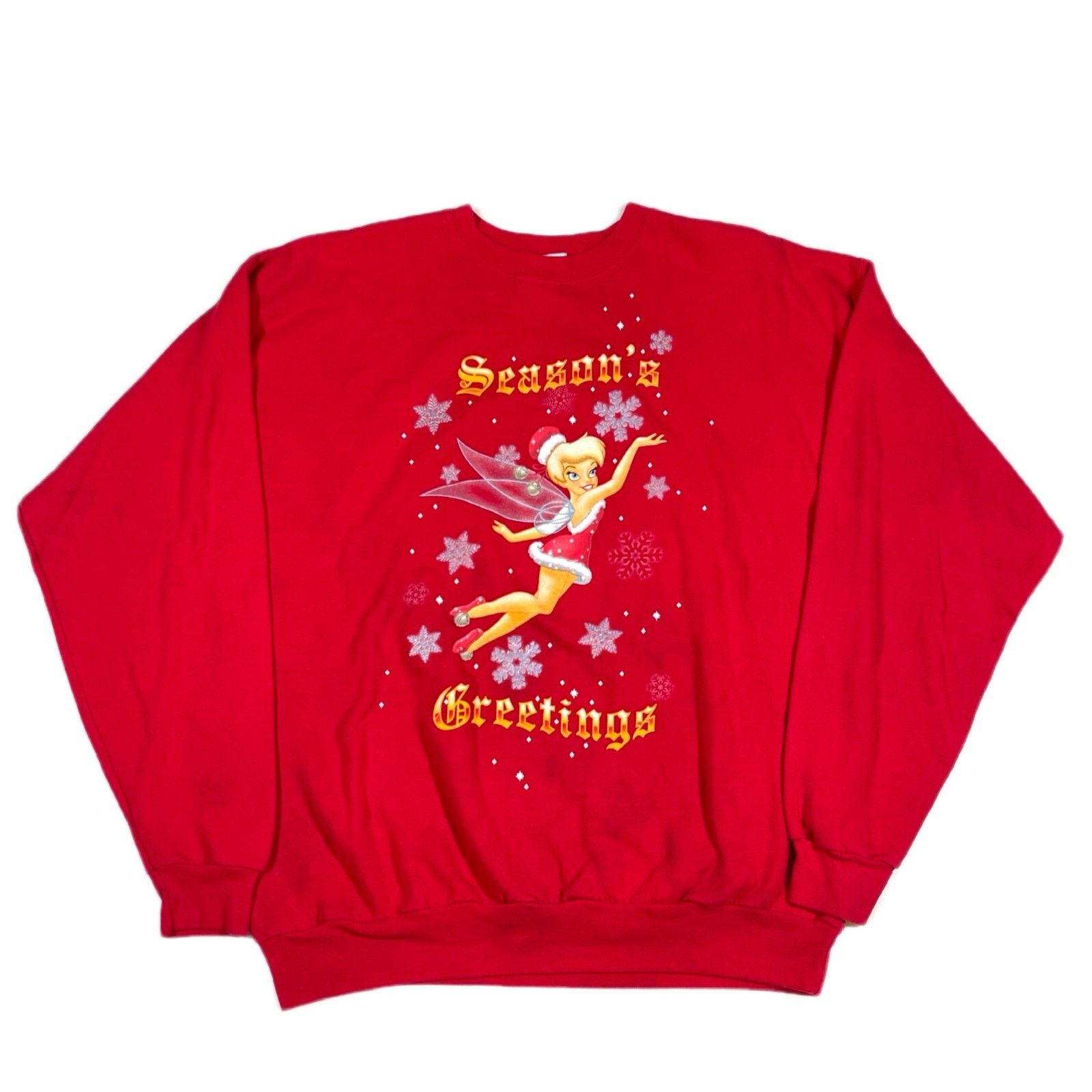 vintage 90s Disney Tinkerbell Seasons Greetings Sweater