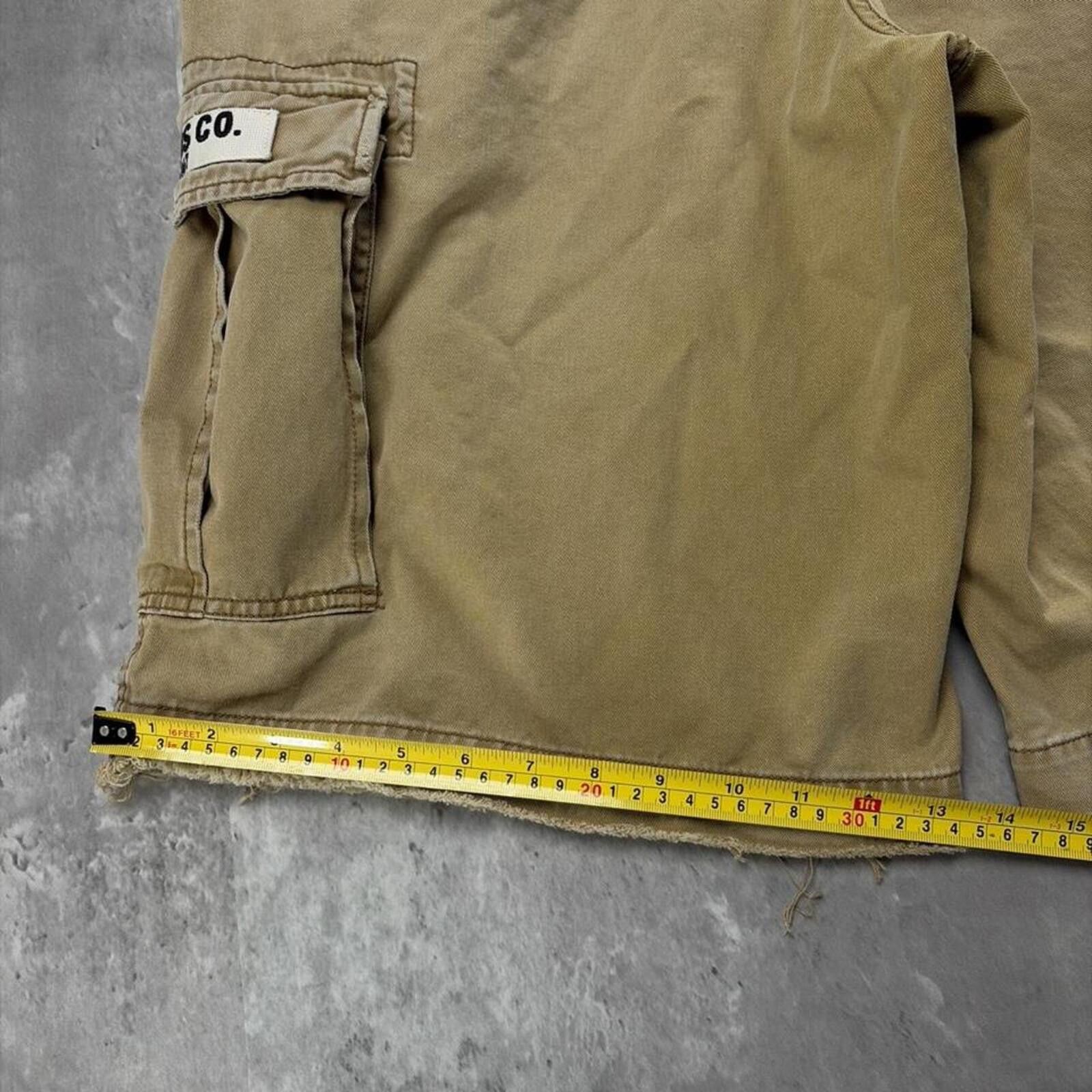 Polo Ralph Lauren Y2K Tan Polo Jeans Company Grunge Baggy Skater Cargo Shorts Size US 36 / EU 52 - 8 Thumbnail