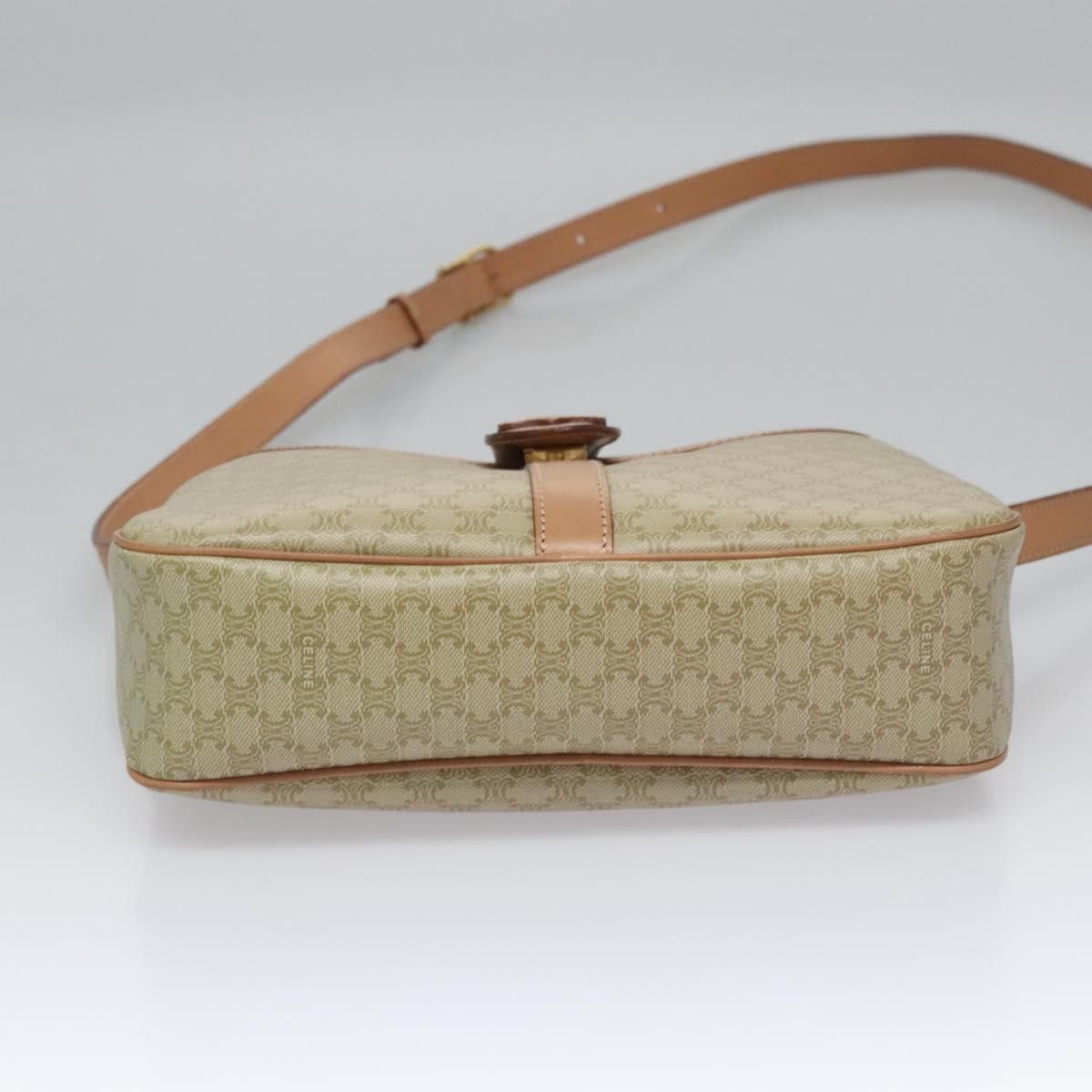 Celine CELINE Macadam Canvas Shoulder Bag Beige Gold Size ONE SIZE - 9 Thumbnail
