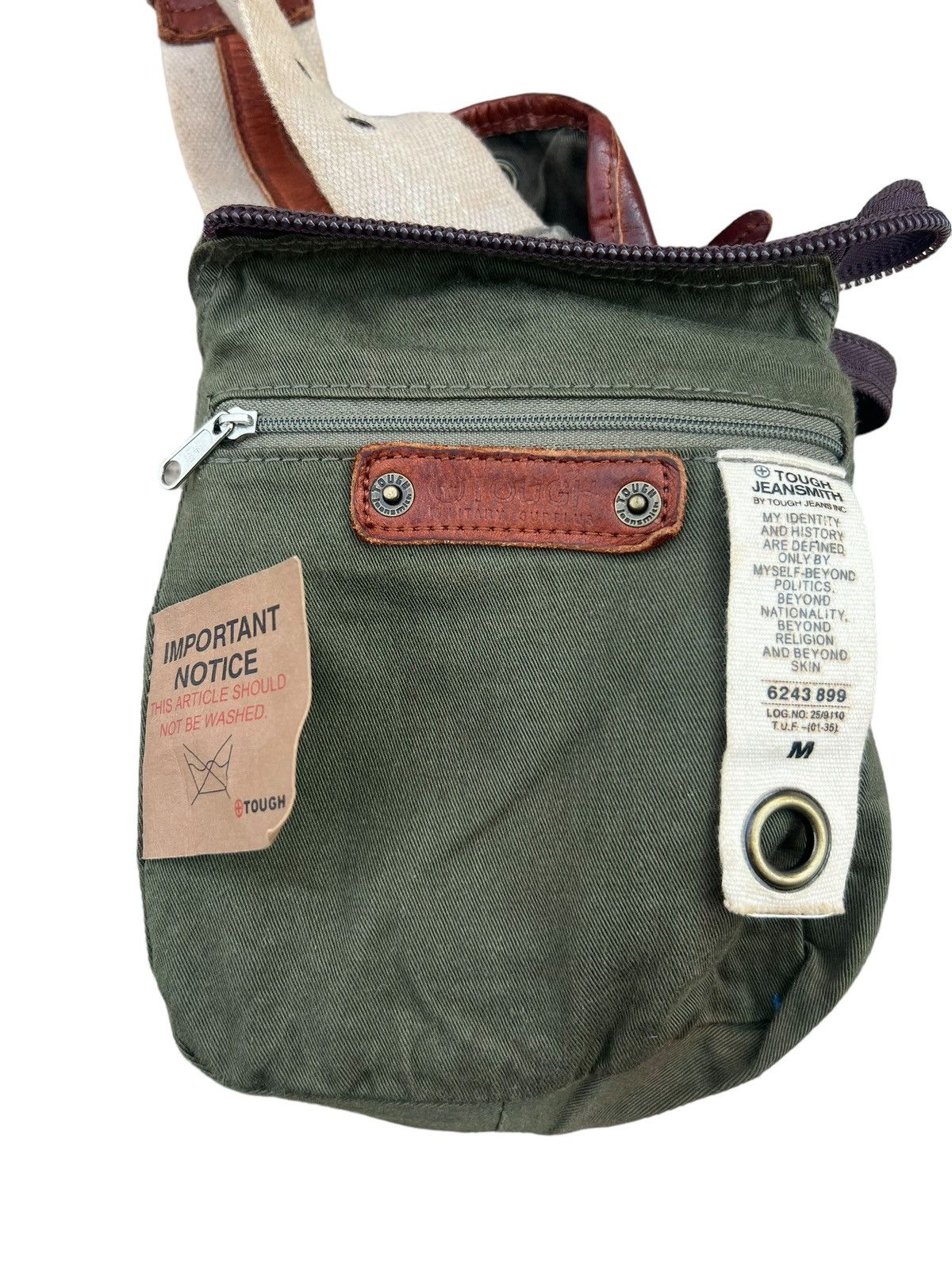 Leather Vintage Tough JeansSmith Military Surplus Patina Leather Bag Size ONE SIZE - 22 Thumbnail