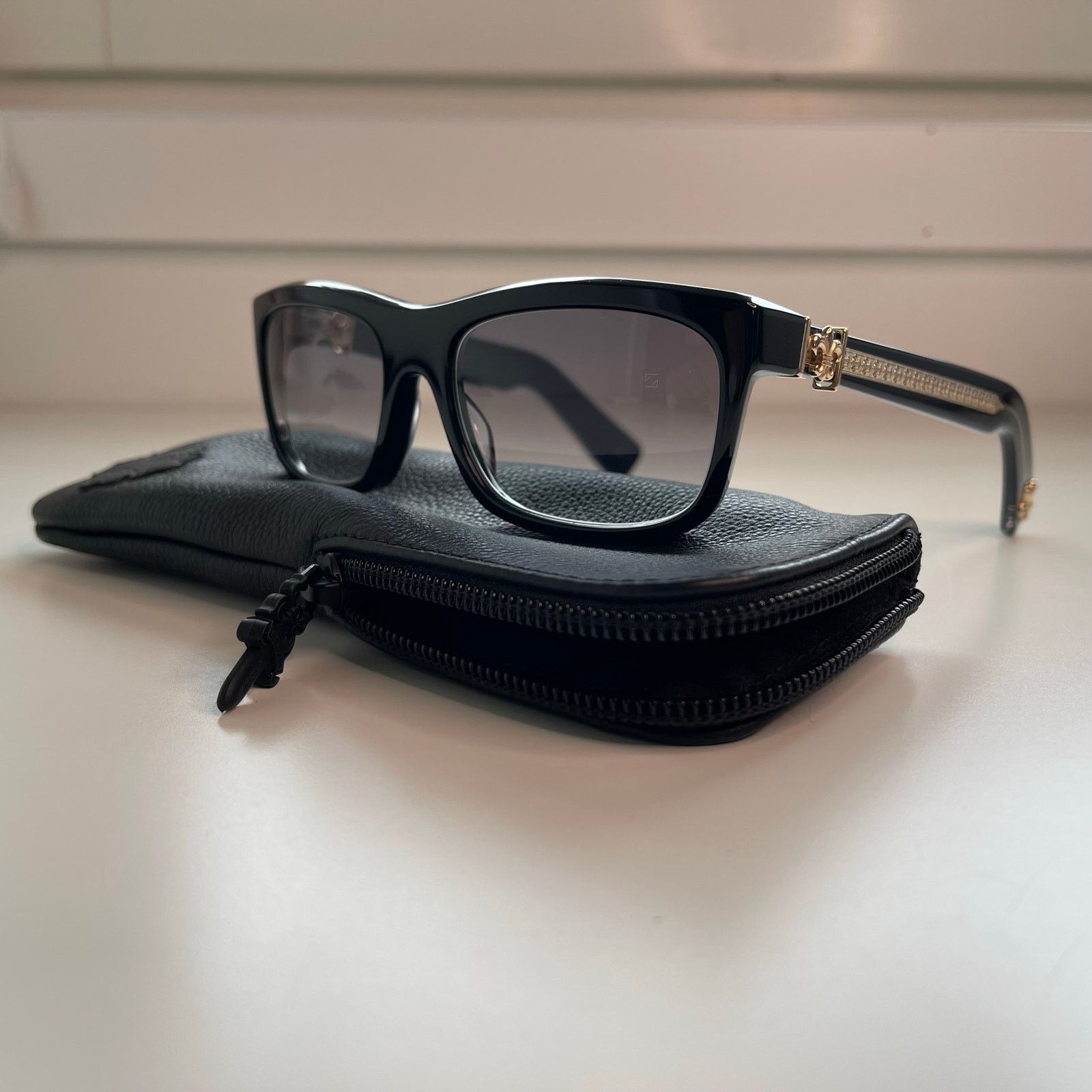 Chrome Hearts Chrome Hearts - Gold Plated 501662211 Mydixadryll Sunglasses Size ONE SIZE - 5 Thumbnail