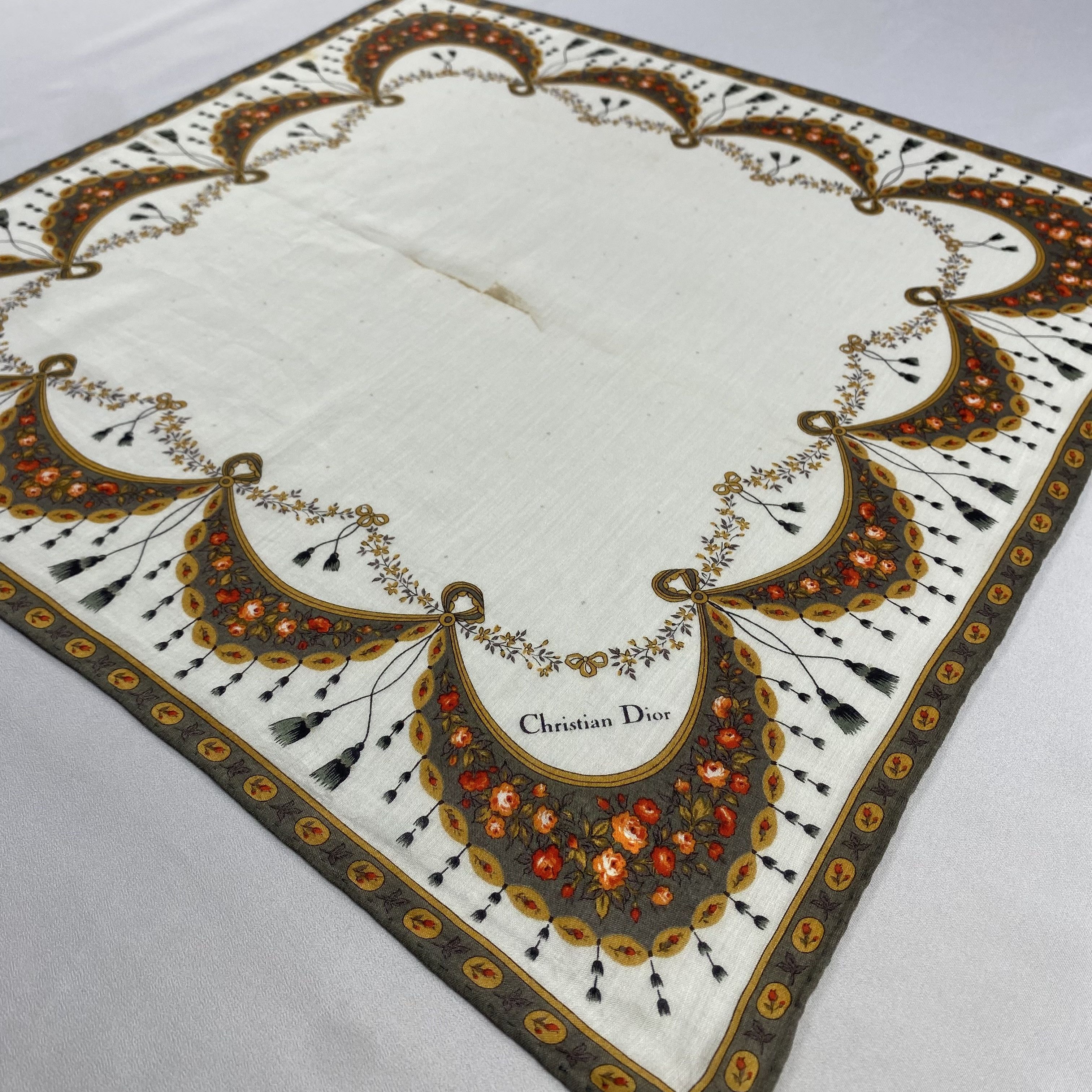 Vintage Christian Dior Monsieur Handkerchief / Neckerchief-P1091 Size ONE SIZE - 2 Thumbnail