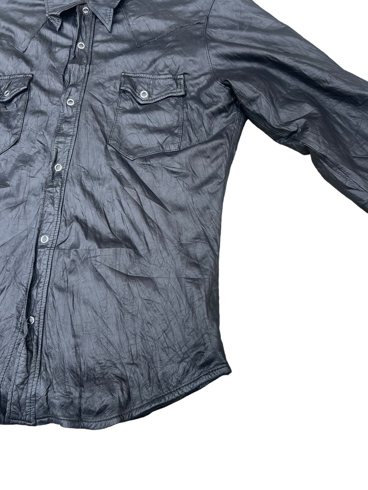 Leather Vintage Freedom Japan Black Cow Leather Western Shirt Size US M / EU 48-50 / 2 - 9 Thumbnail