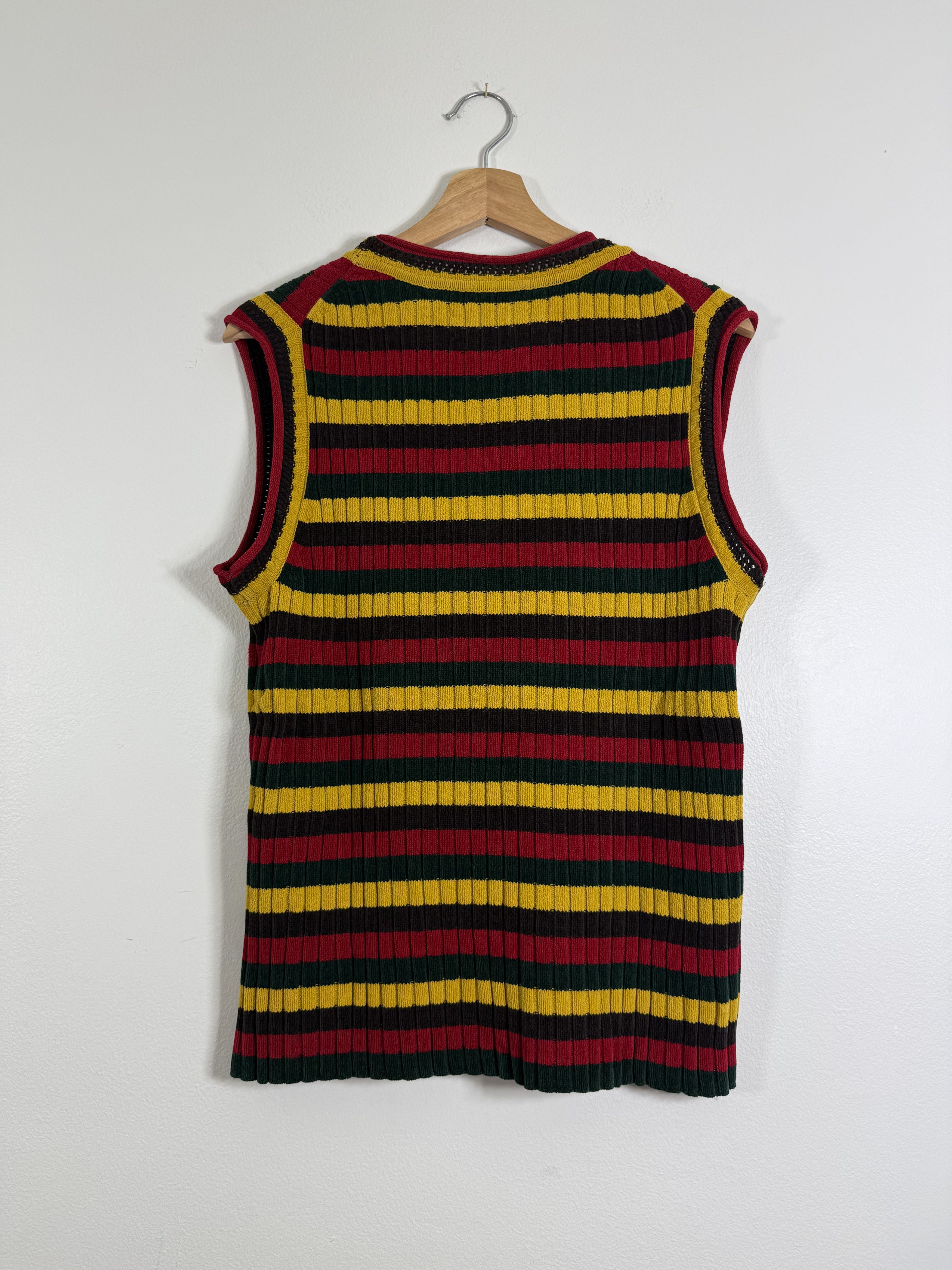 Wales Bonner 21SS Chenille Knit Multicolor Vest Size US M / EU 48-50 / 2 - 2 Thumbnail