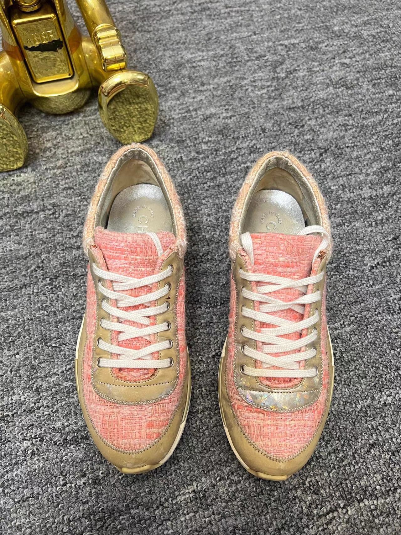 Chanel Chanel Woven Tweed Sneakers K12 Size US 6 / IT 36 - 2 Thumbnail